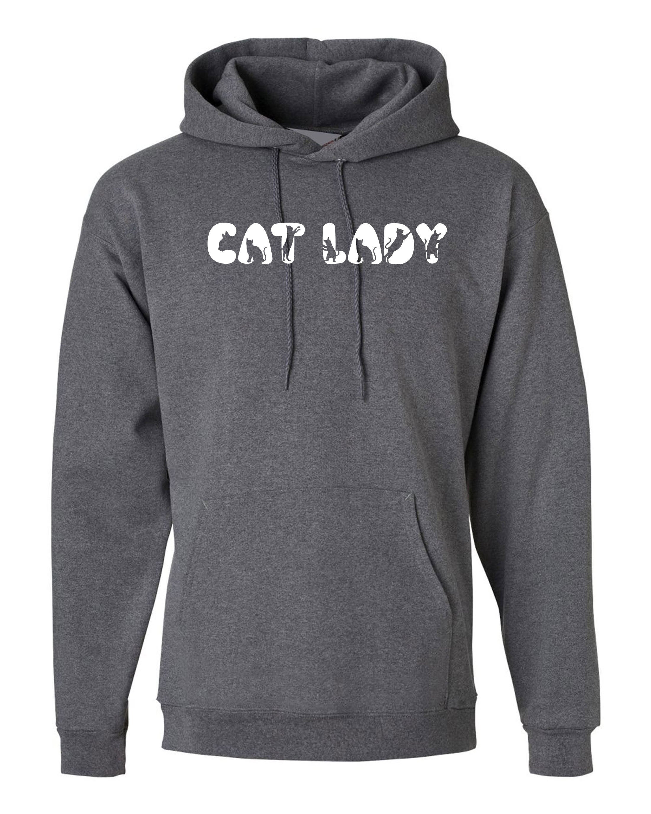 Cat Lovers Ladies Hoodie Hoody Hood Hooded Cat Lady Kitten Lover Womens Gift Birthday Xmas Present Animal Pet Lover