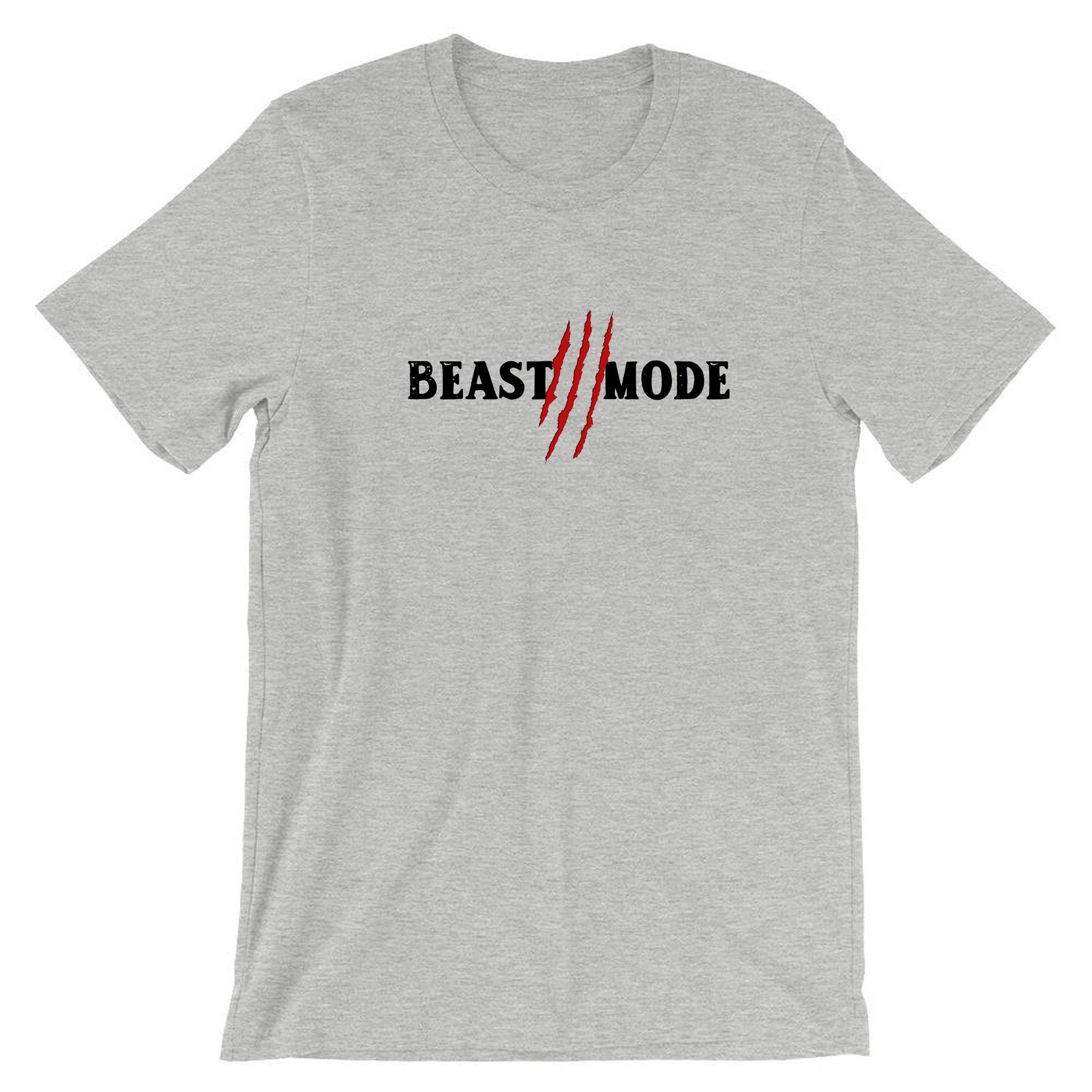 Beast Mode T-shirt Tshirt T shirt Tee Shirt Gym Workout NMA Exercise Mens Boxing Gift Unisex Jogging Wrestling Funny Present Birthday Xmas