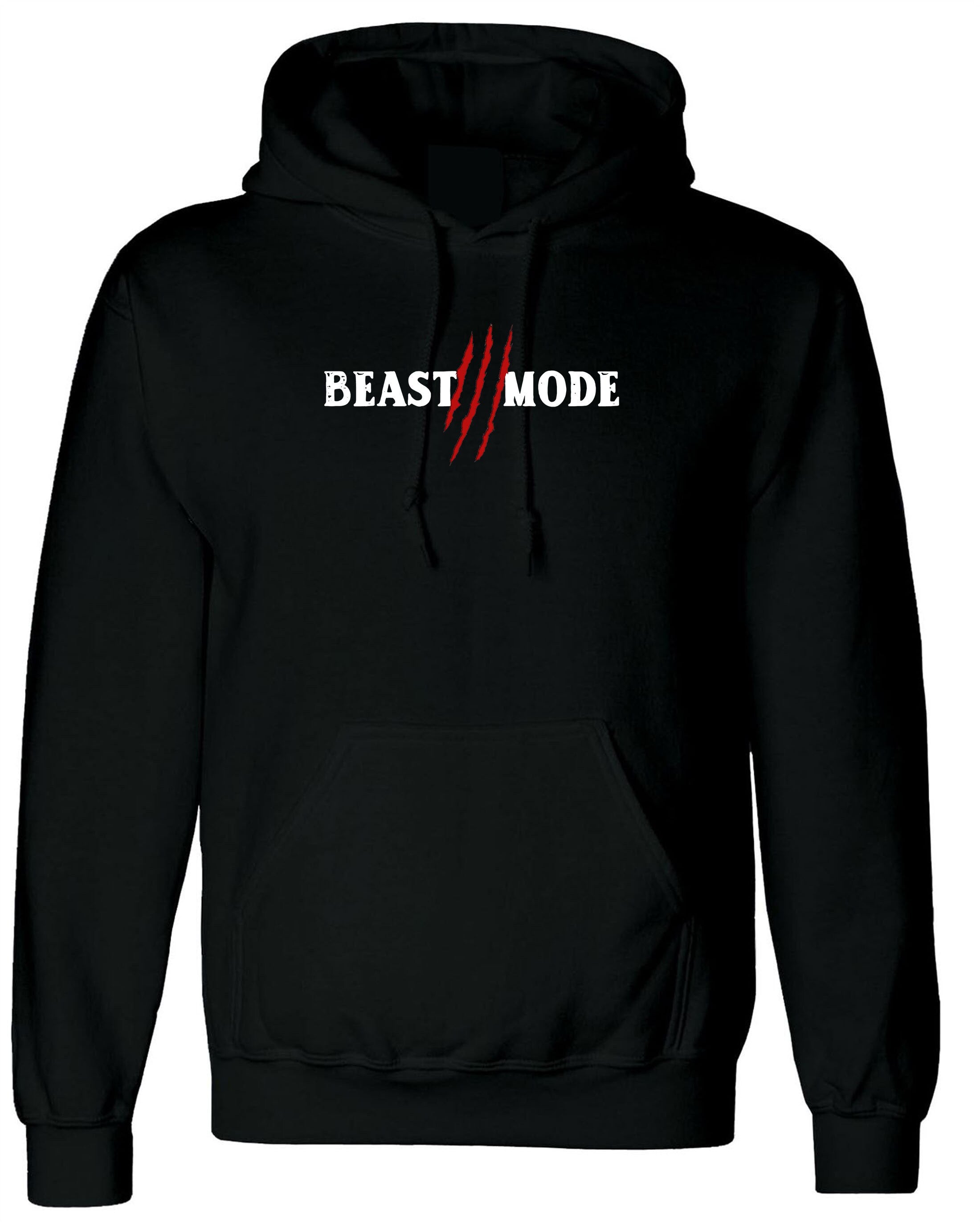 Beast Mode Hoodie Hoody Hood Hooded Gym Workout NMA Exercise Mens Boxing Gift Unisex Jogging Wrestling Funny Present Birthday Xmas