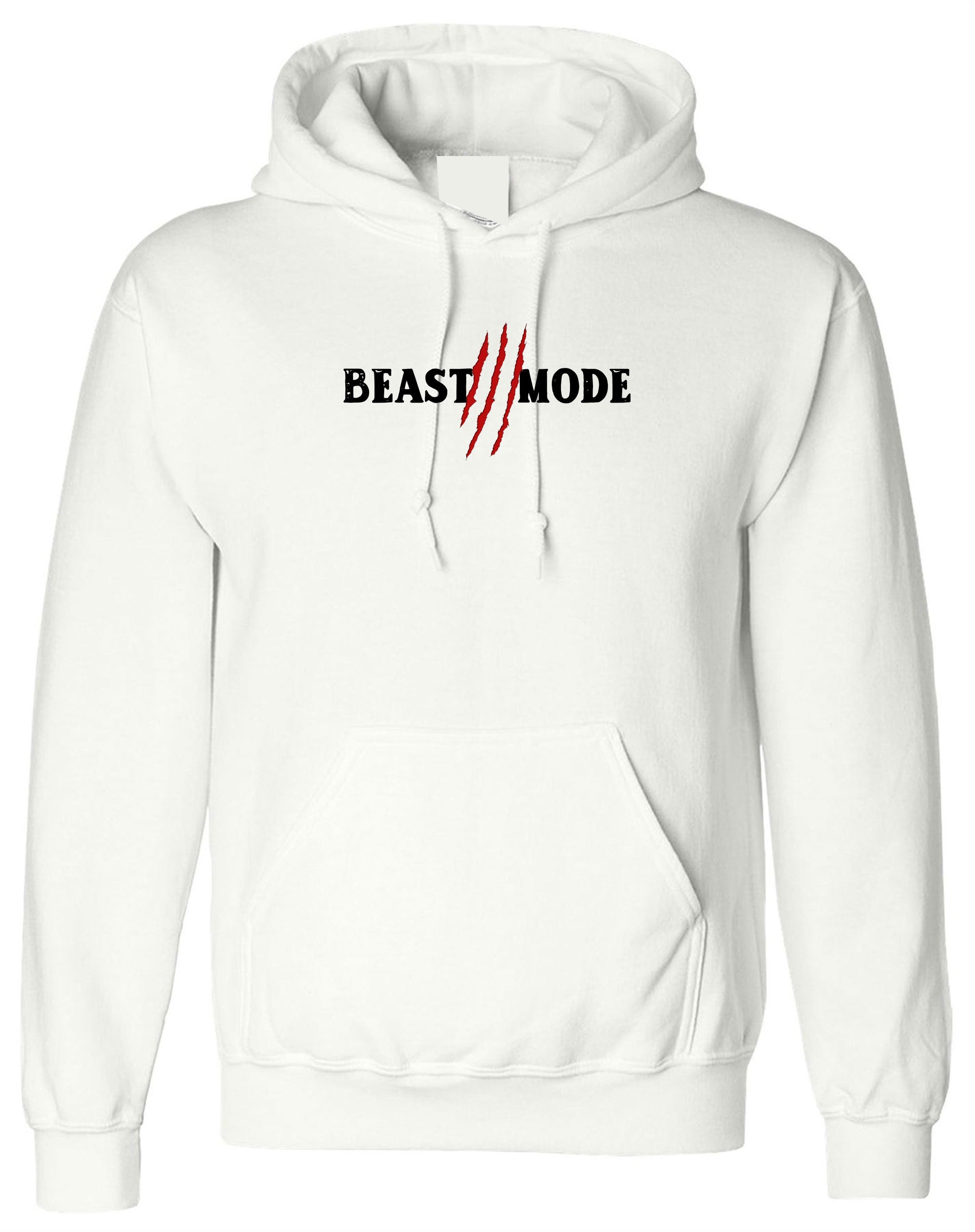 Beast Mode Hoodie Hoody Hood Hooded Gym Workout NMA Exercise Mens Boxing Gift Unisex Jogging Wrestling Funny Present Birthday Xmas