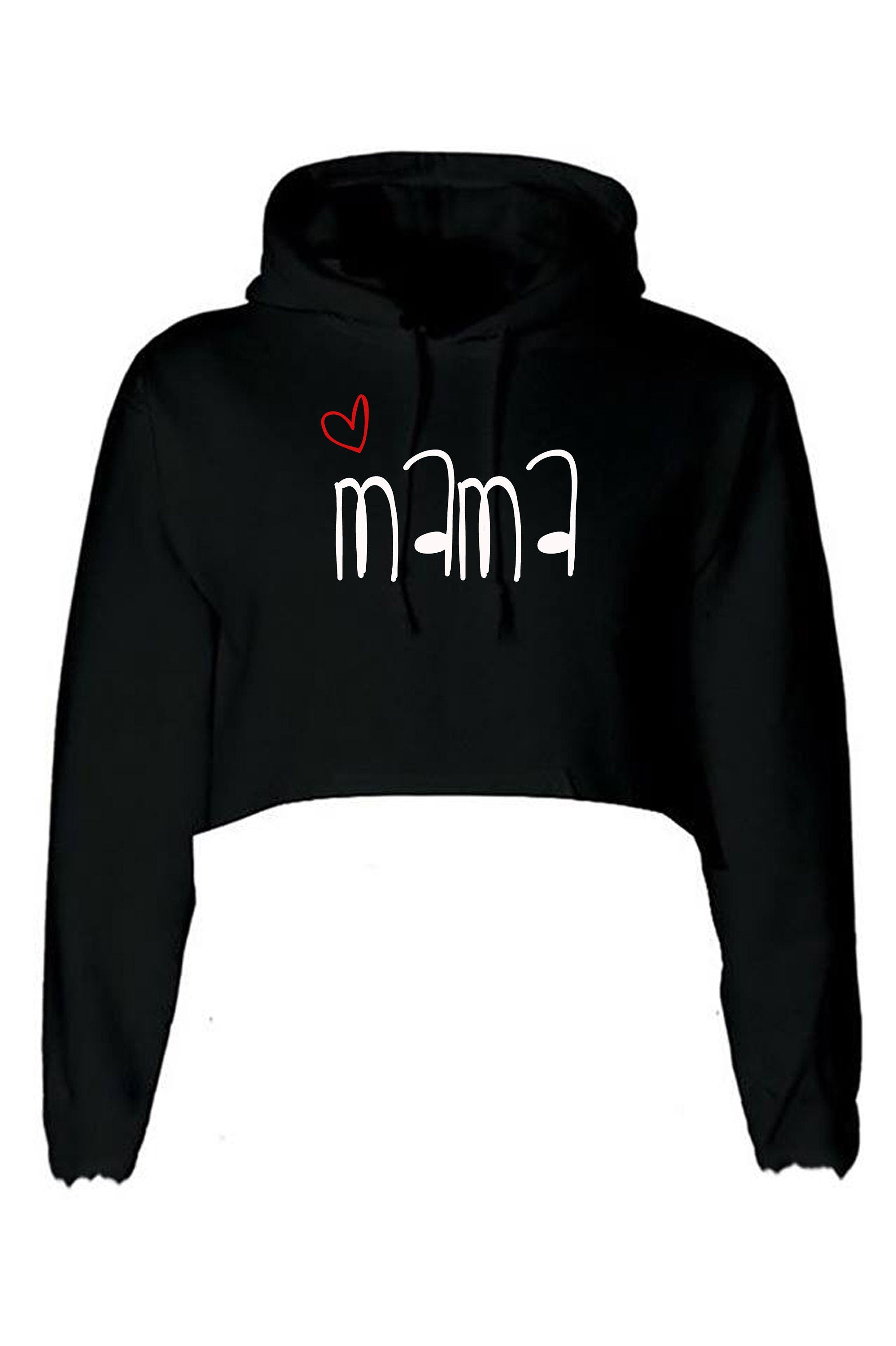 Mama Crop Tops Hoodie Hoody Croptop Crop-top Mother's Day Gift Mom Mommy Mummy Birthday Present Gift Xmas Christmas Best Mom Ever Funny Top