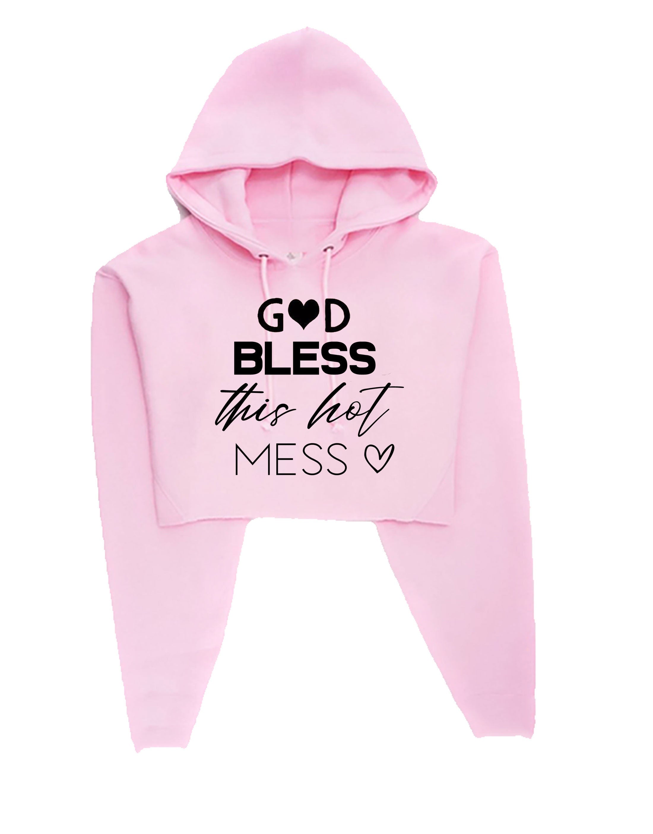 GOD Bless this Hot Mess Funny Mother's Day Crop Tops Croptop Hoodie Hoody Hood Gift Birthday Xmas Best Aunty Ever BAE Mama Mom Ladies Womens