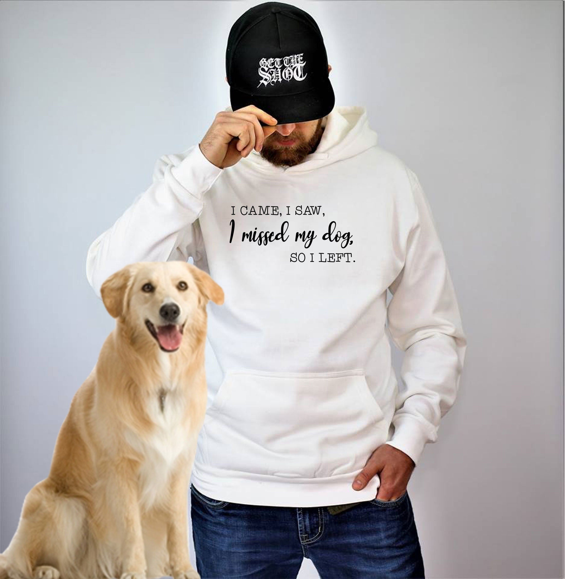 i came i saw i missed my dog so i left funny dog lovers hoodie hoody hood hooded gift top mens womens ladies present puppy lover