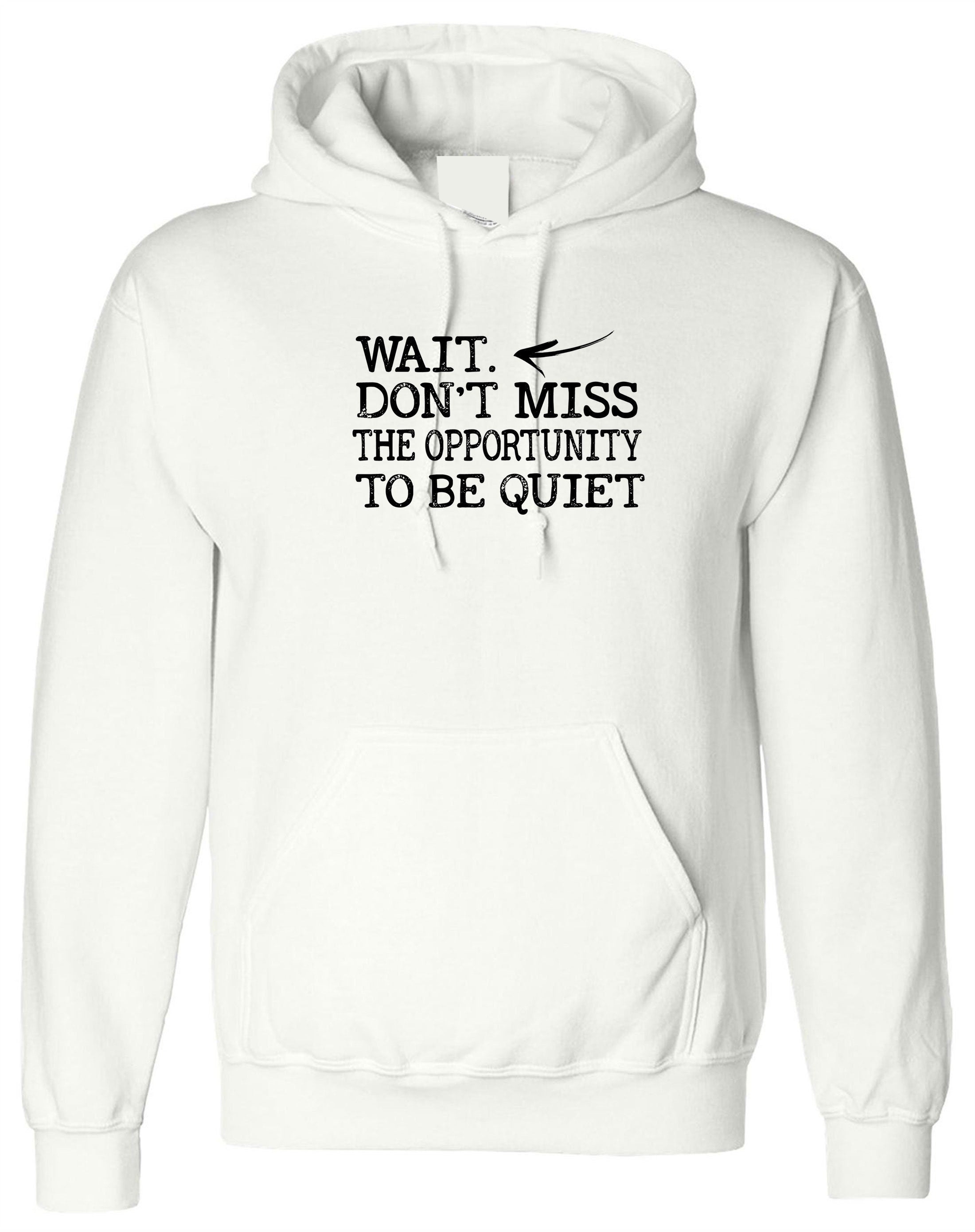 Wait, don't miss the opportunity to be quiet funny Hoodie Hoody Hood Hooded rude sarcastic joke ladies gift unisex womens mens xmas