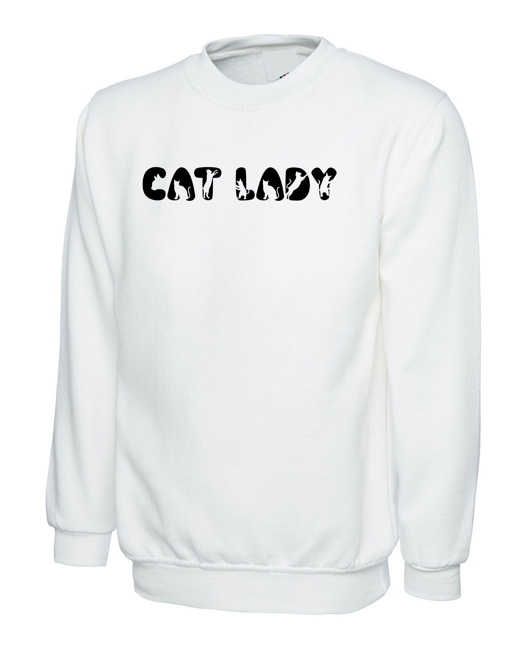 Cat Lovers Ladies Sweatshirt Jumper Sweater Shirt Cat Lady Kitten Lover Womens Gift Birthday Xmas Present Animal Pet Lover