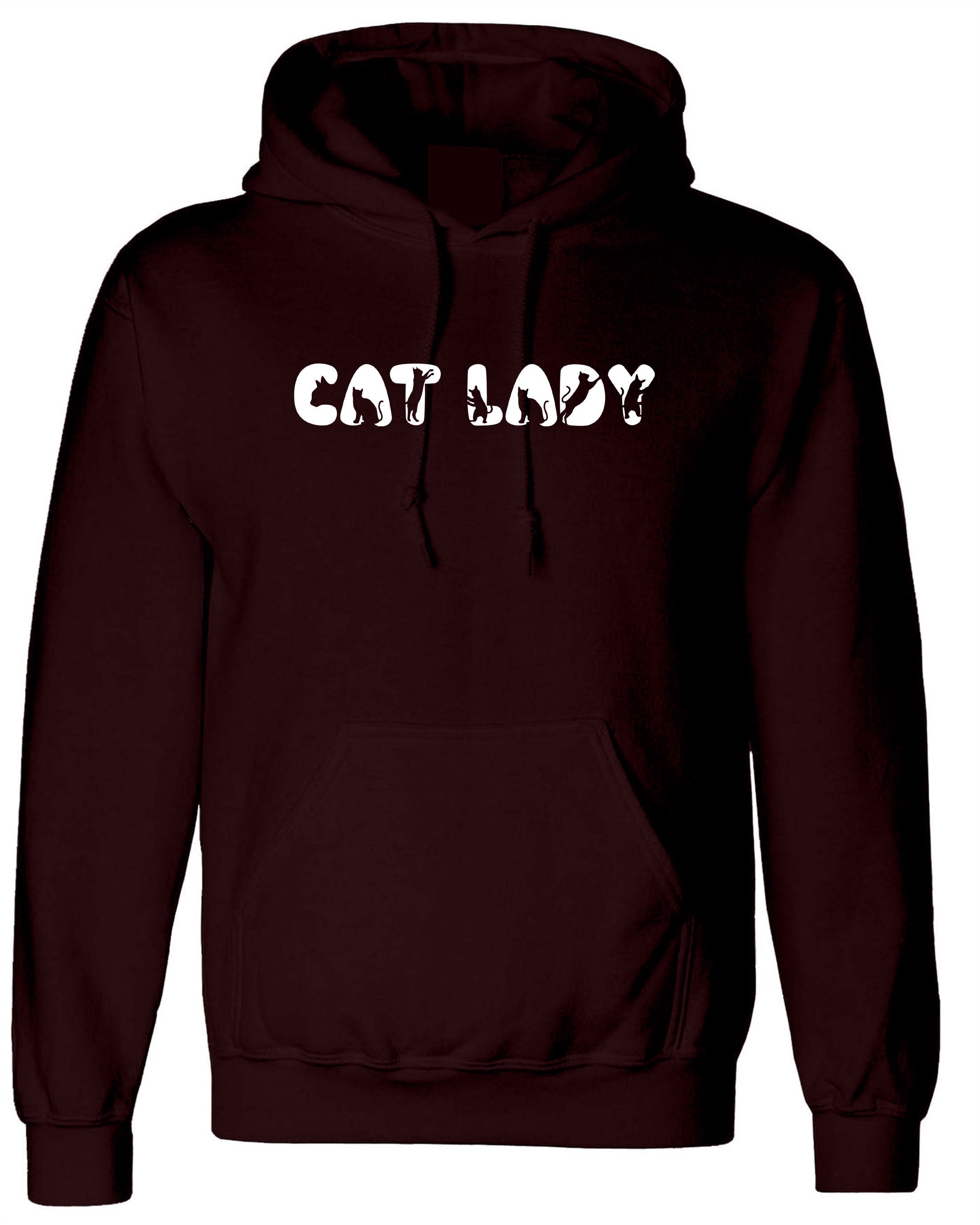 Cat Lovers Ladies Hoodie Hoody Hood Hooded Cat Lady Kitten Lover Womens Gift Birthday Xmas Present Animal Pet Lover