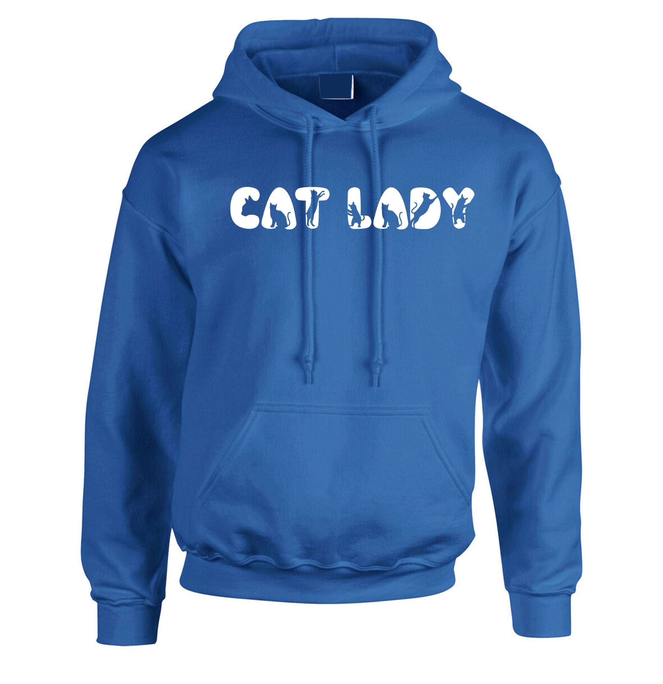 Cat Lovers Ladies Hoodie Hoody Hood Hooded Cat Lady Kitten Lover Womens Gift Birthday Xmas Present Animal Pet Lover