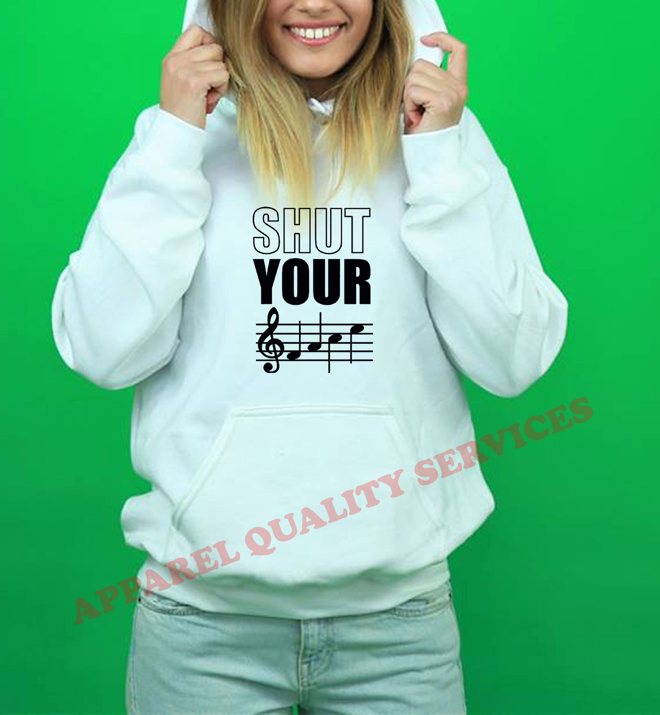 Shut your mouth funny Rude Hoodie Hoody Hood Hooded Music lovers unisex DJ Joke gift Party sarcastic top Musician