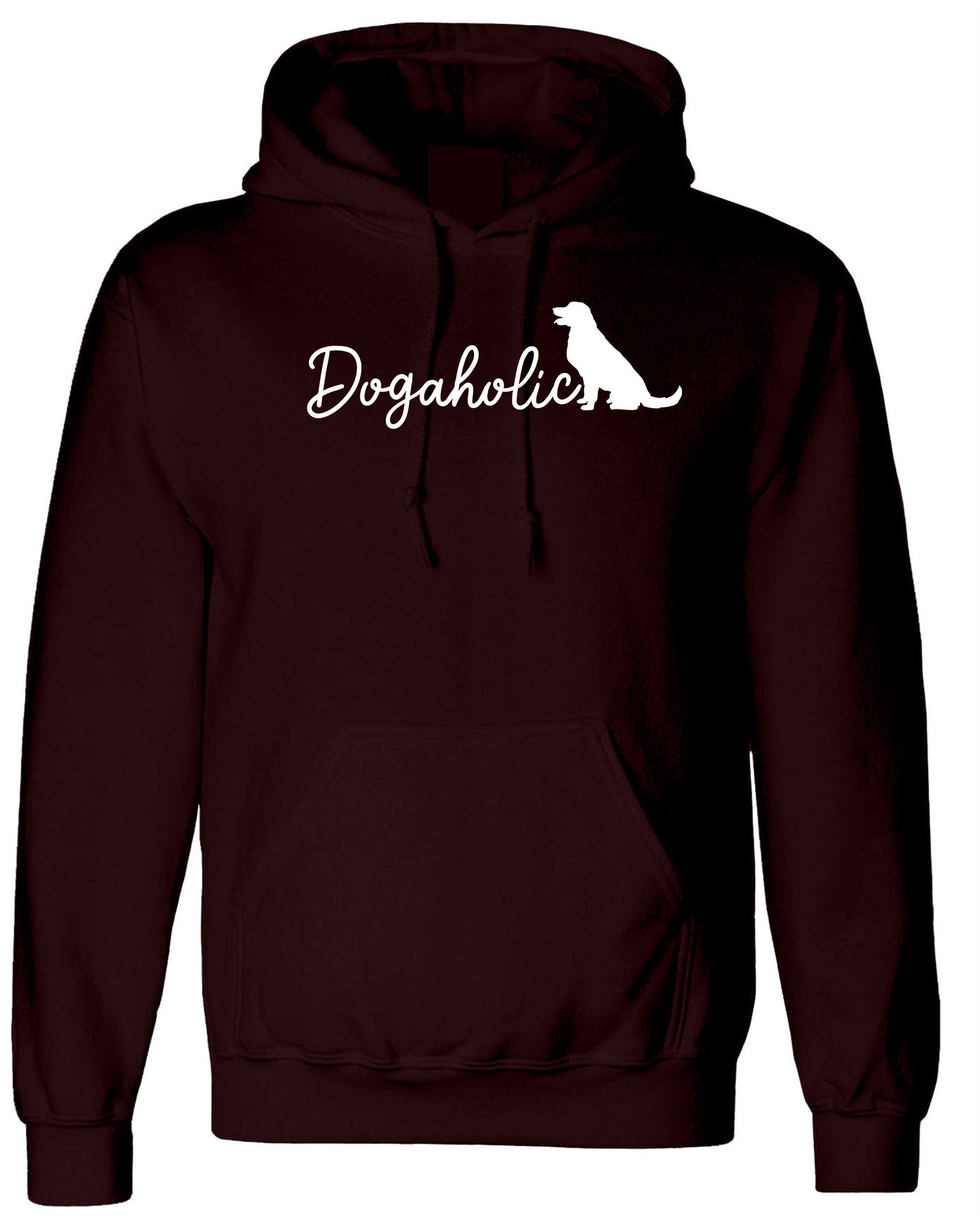 DOGAHOLIC Hoodie hoody hood hooded Joke Gift for Dogs Lover Puppy addicted to Dogs Birthday present humor.