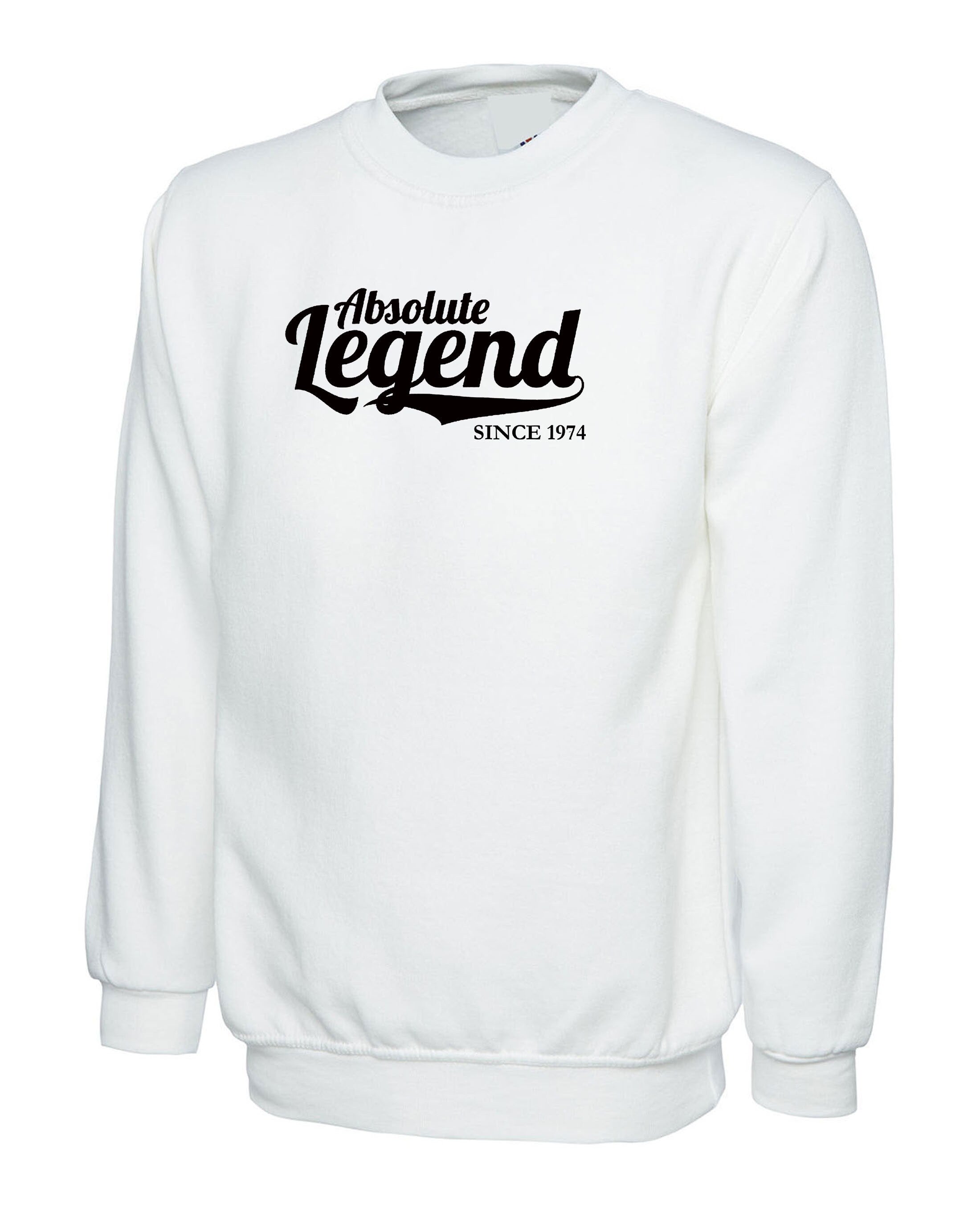 Unisex Ladies Absolute Legend Since 1971 Sweatshirt Jumper Sweater Shirt Funny Awesome Birthday Gift mens joke customised date