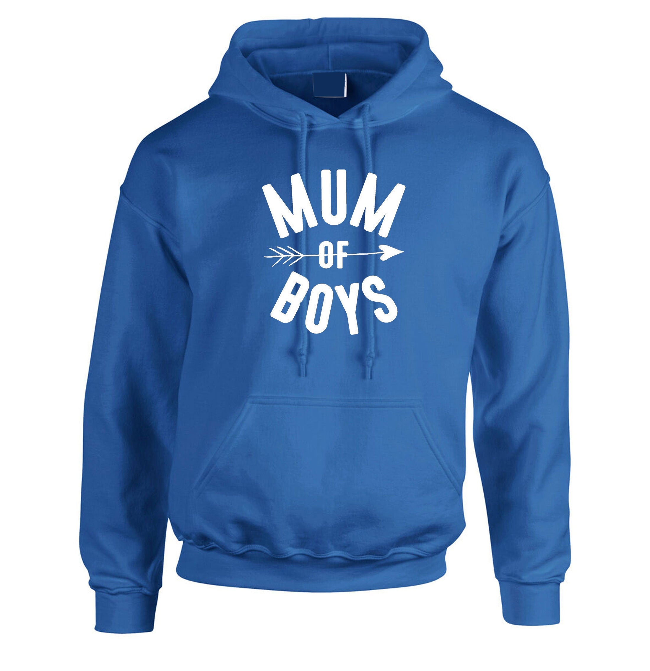 Ladies Mum Of Boys Hoodie hoody hood hooded Womens Sons Mothers Day Son Proud Mummy mama birthday present womens