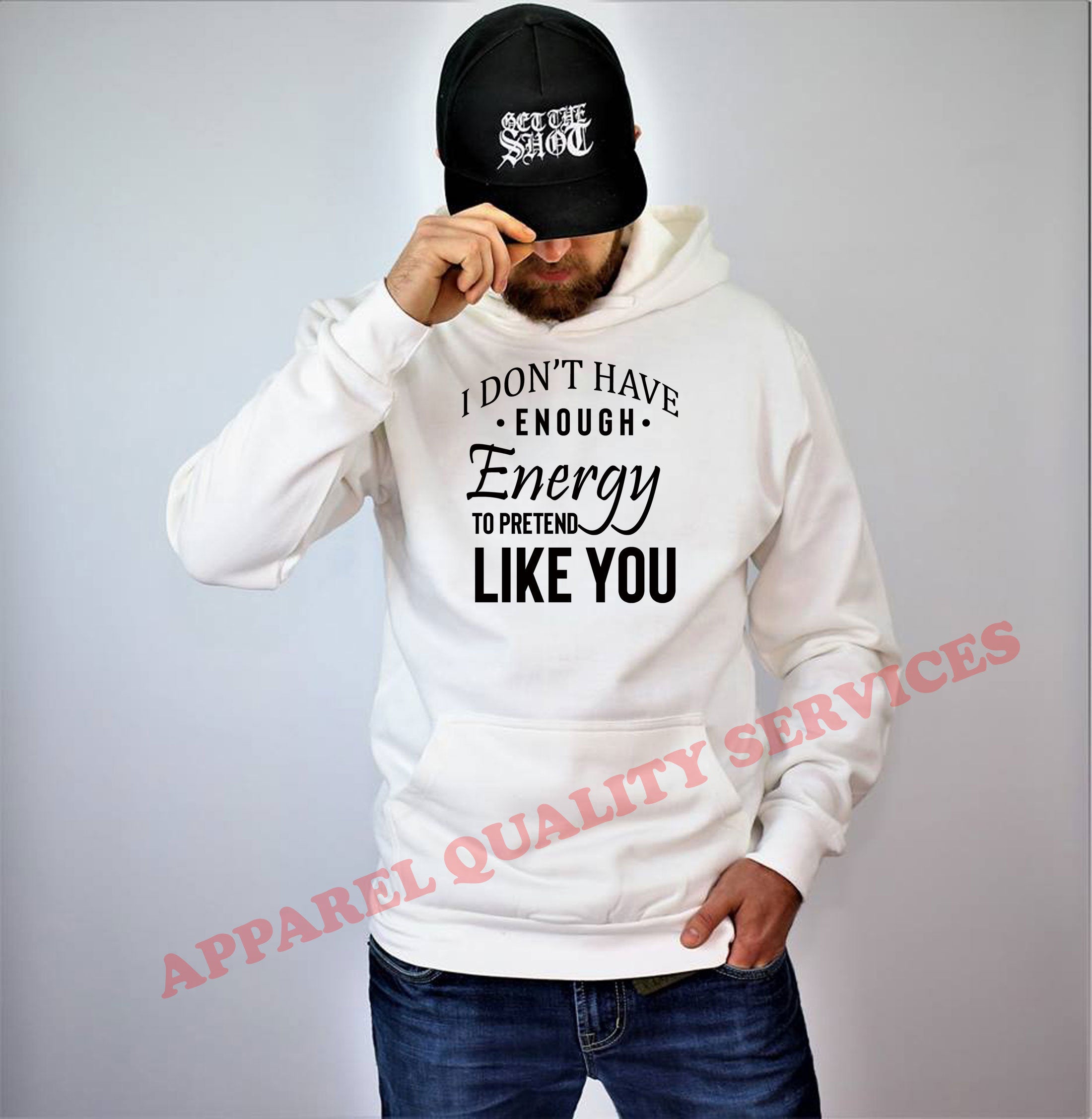 I don't have Enough Energy to pretend Like You Funny Womens Hoodie Hoody Hood Hooded Rude Sarcastic Joke Gift Idea Birthday