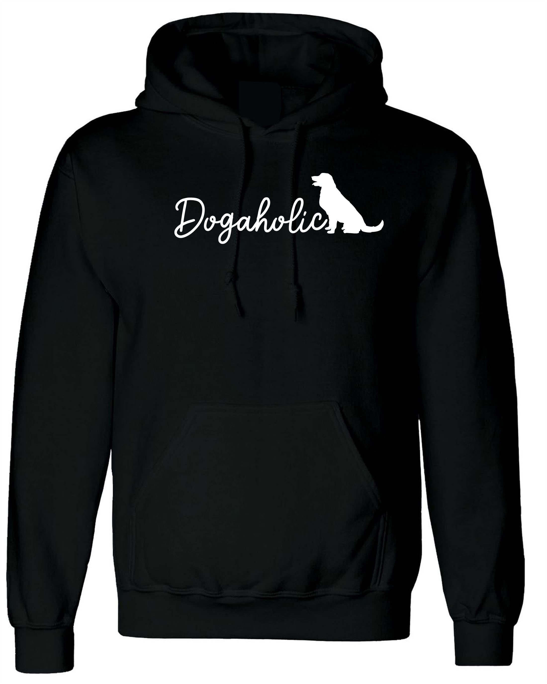 DOGAHOLIC Hoodie hoody hood hooded Joke Gift for Dogs Lover Puppy addicted to Dogs Birthday present humor.