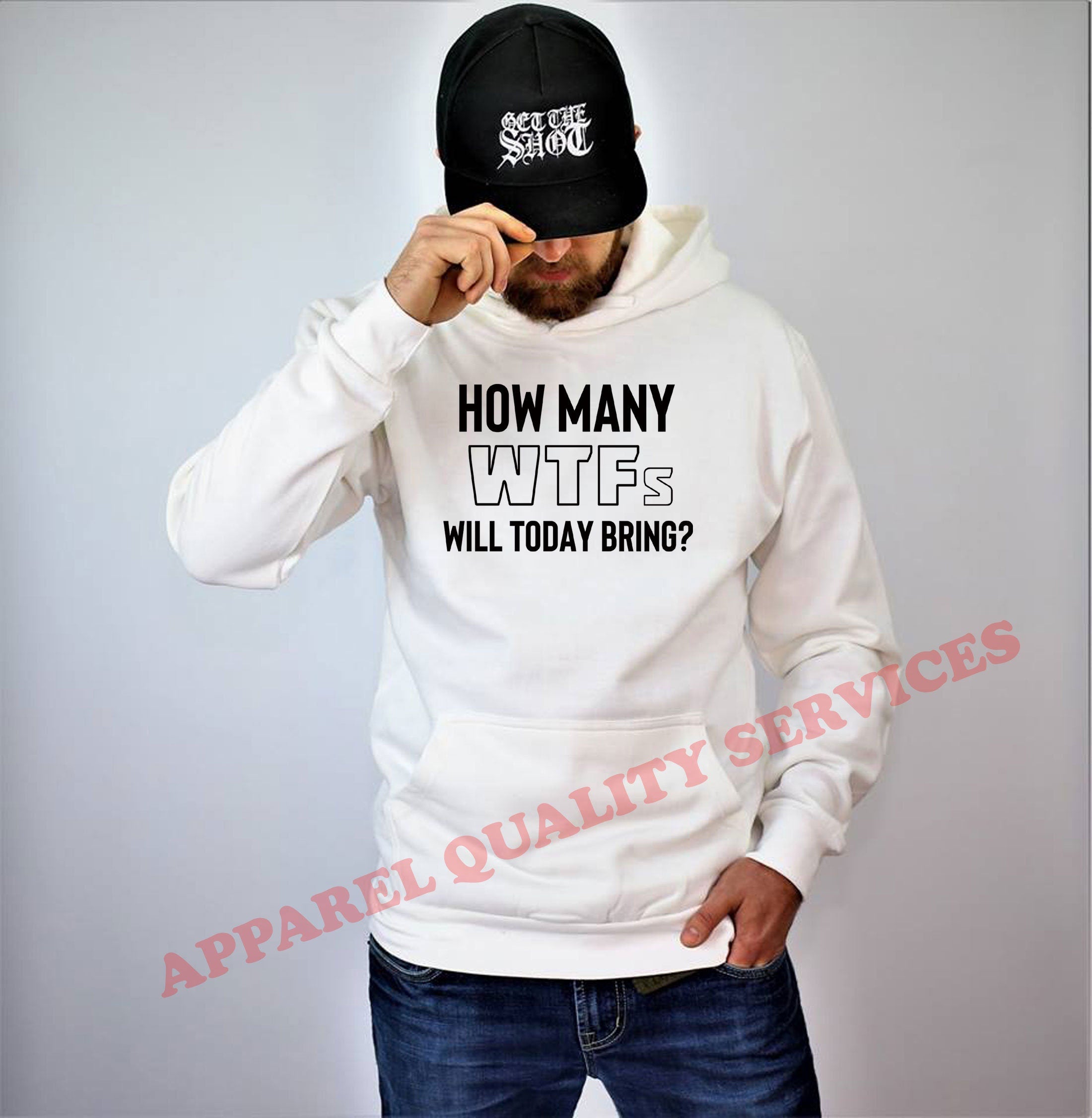 how many WTFs will today bring Funny Ladies Men Unisex Hoodie hoody hood hooded Rude Sarcastic Bad Day Joke adult Humoir Gift