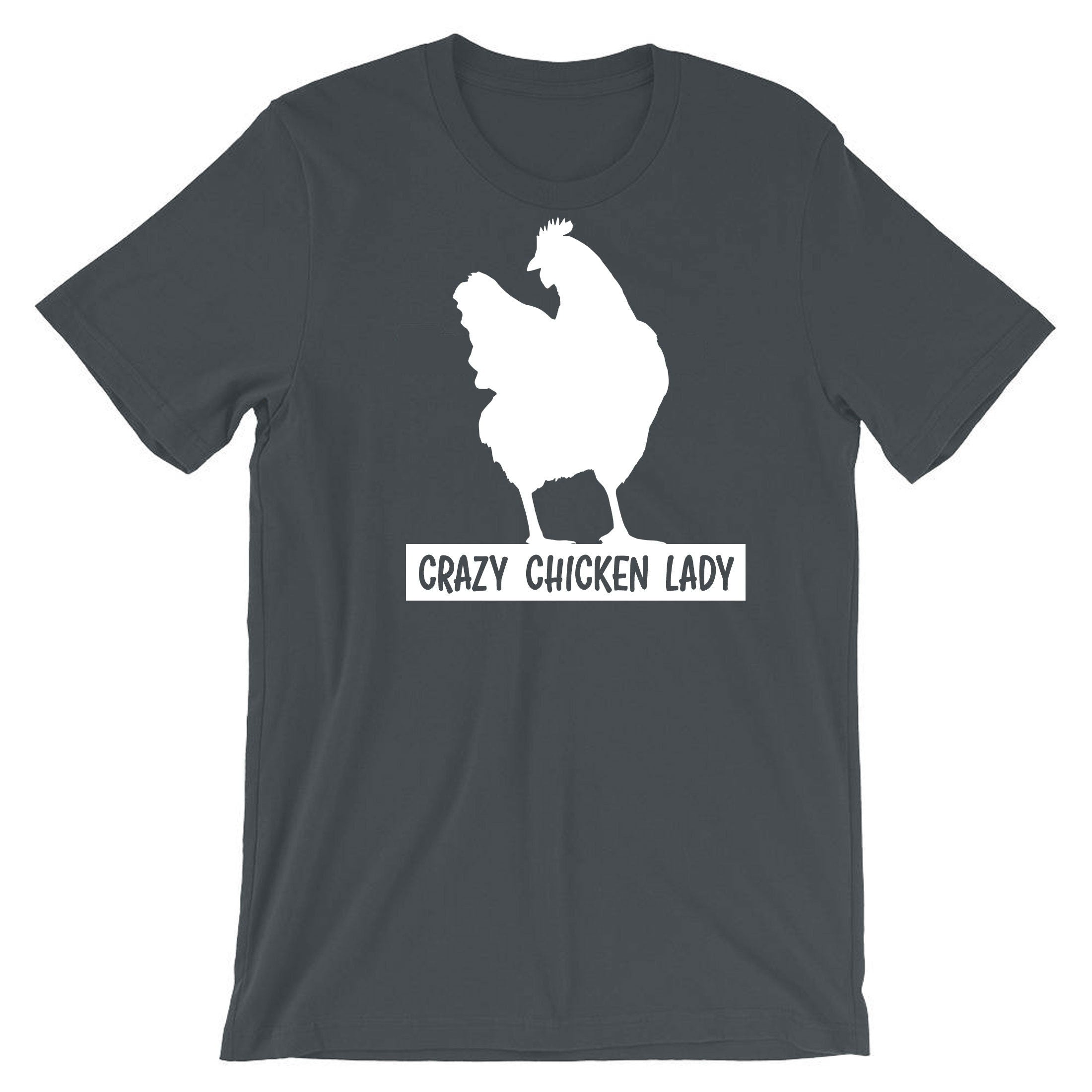 Crazy Chicken Lady Funny Ladies T Shirt Tshirt T-shirt Tee Shirt Adult Joke Humor Womens Birthday Gift Christmas Present Xmas