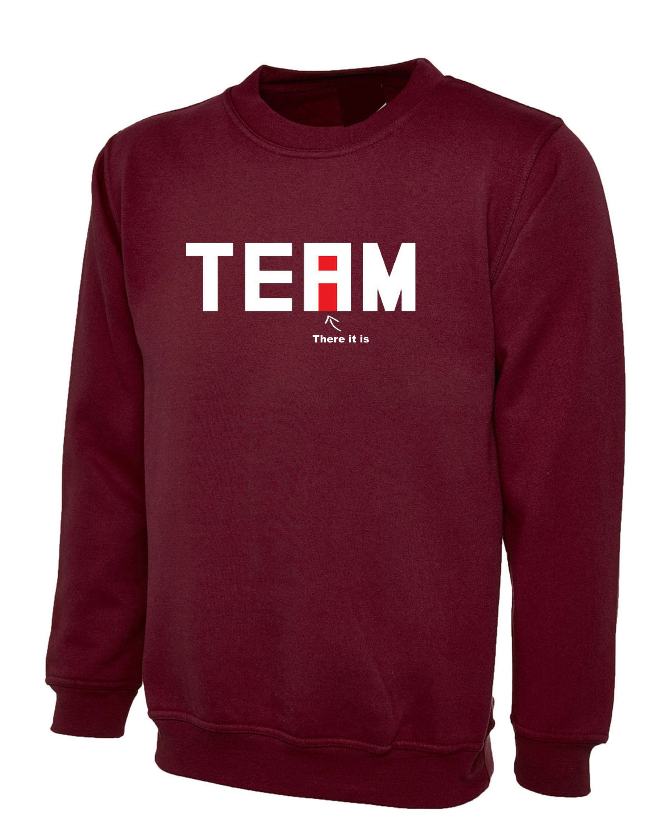 I found the "I" in team Sweatshirt Jumper Sweater Shirt Unisex mens Teamwork Gift Top Gym Yoga Shirts Workout Present for Team Sports Games