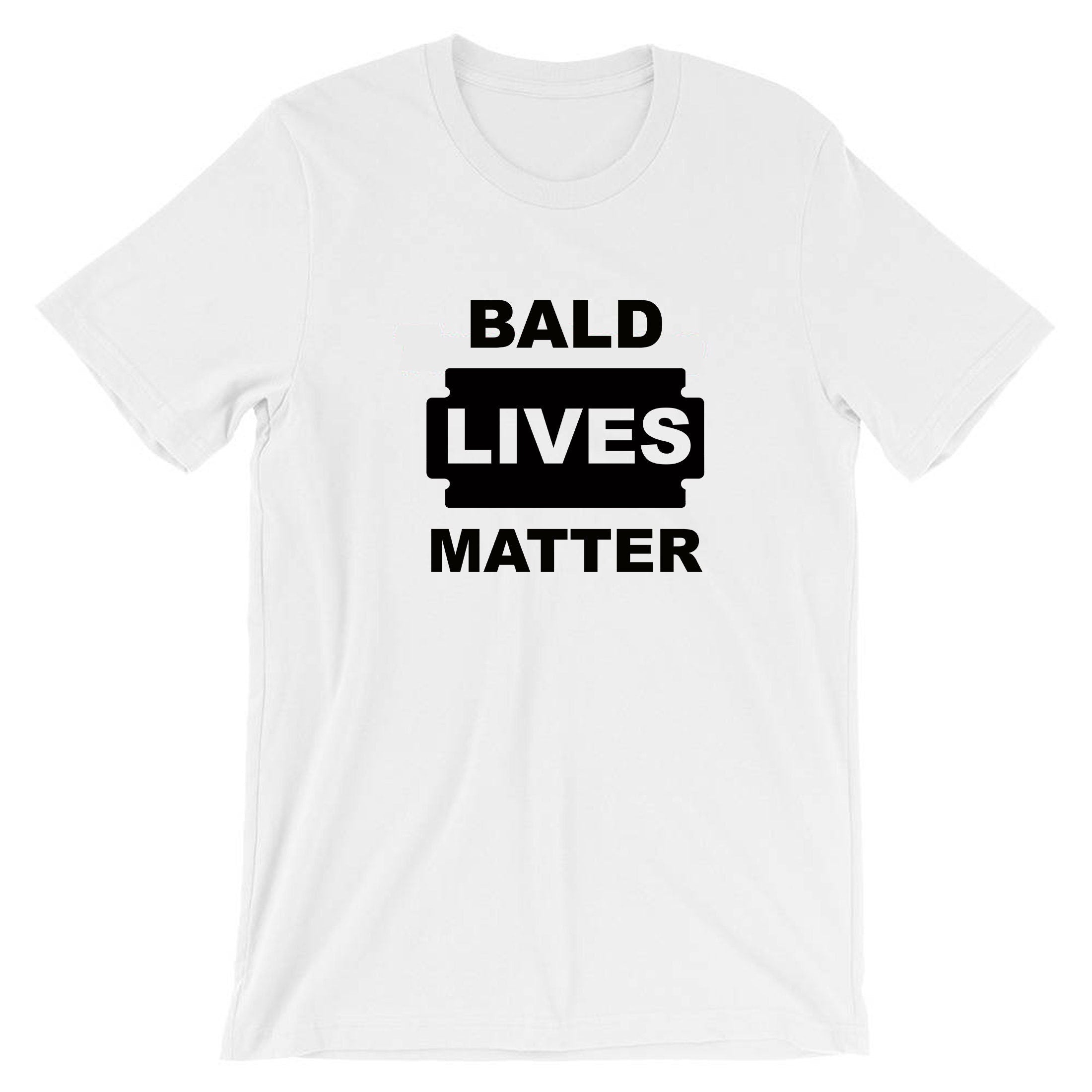 Bald lives Matter Funny Men Tshirt T shirt T-shirt Tee Shirt Gift for Father Uncle Bald Friend Joke Birthday Present Xmas parody