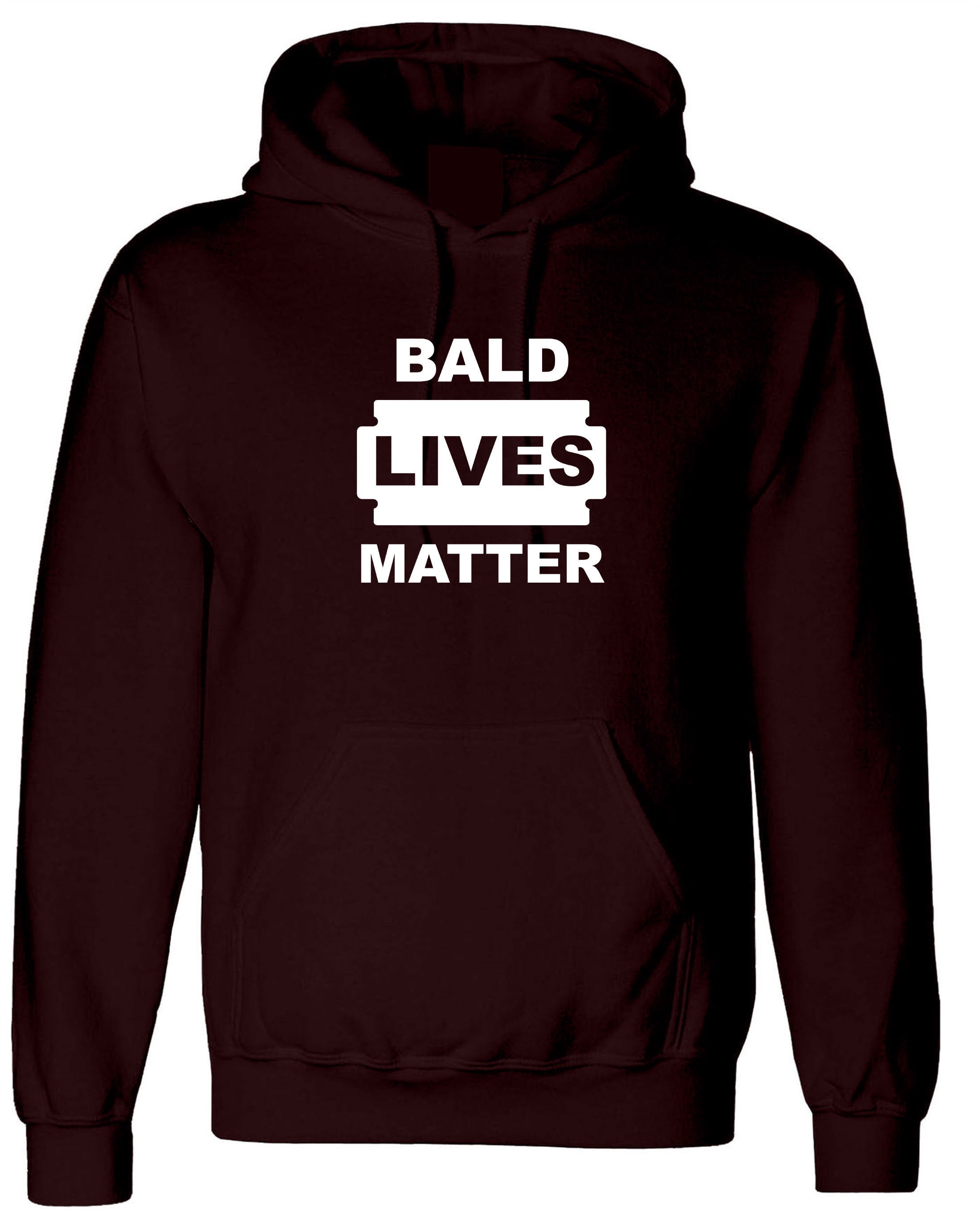 Bald lives Matter Funny Men Hoodie Hoody Hood Hooded Gift for Father Uncle Bald Friend Joke Birthday Present Xmas parody