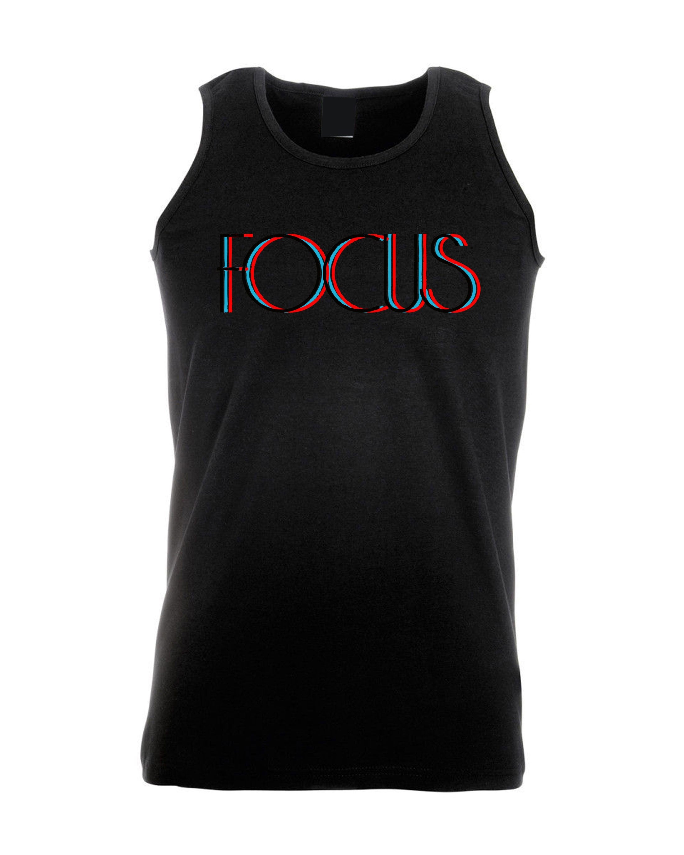 Focus Inspirational Motivational Vest Vests Top Tank Gym Workout Gift men Ladies Unisex Birthday Christmas Present Aim in Life Focus Top