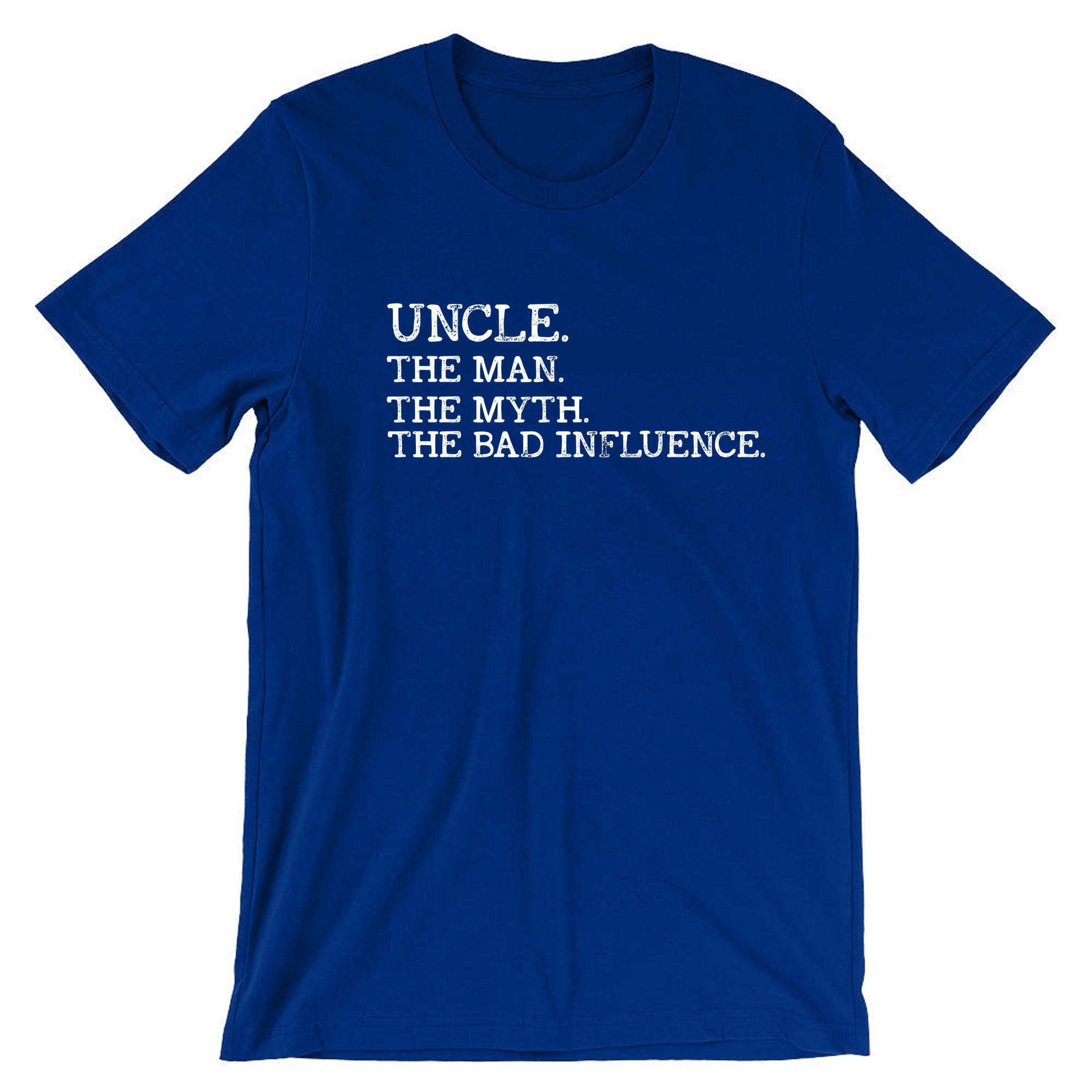 Uncle The Man The Myth The Bad Influence Mens T Shirt Tshirt T-shirt Tee Shirt Vintage Uncle birthday Funny Gift Retro Joke Present Xmas