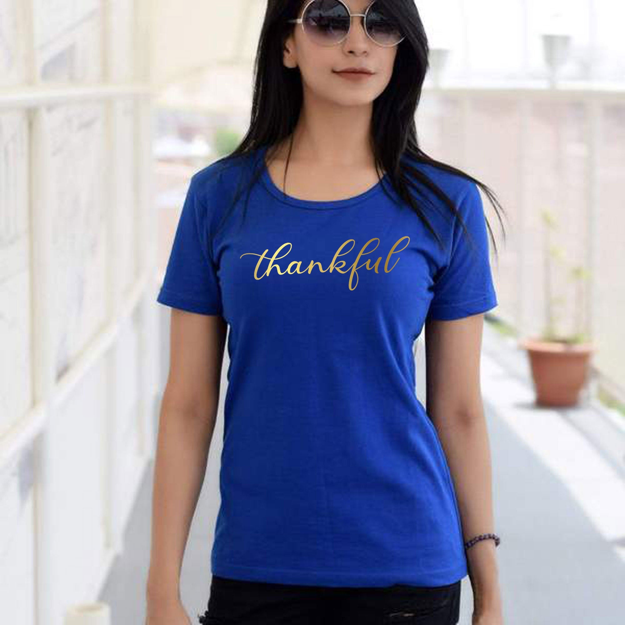 Thankful Tshirt T-shirt T shirt Tee Shirt Thanksgiving Tee Birthday Gift Christmas Present Xmas Top Ladies Women Unisex Top