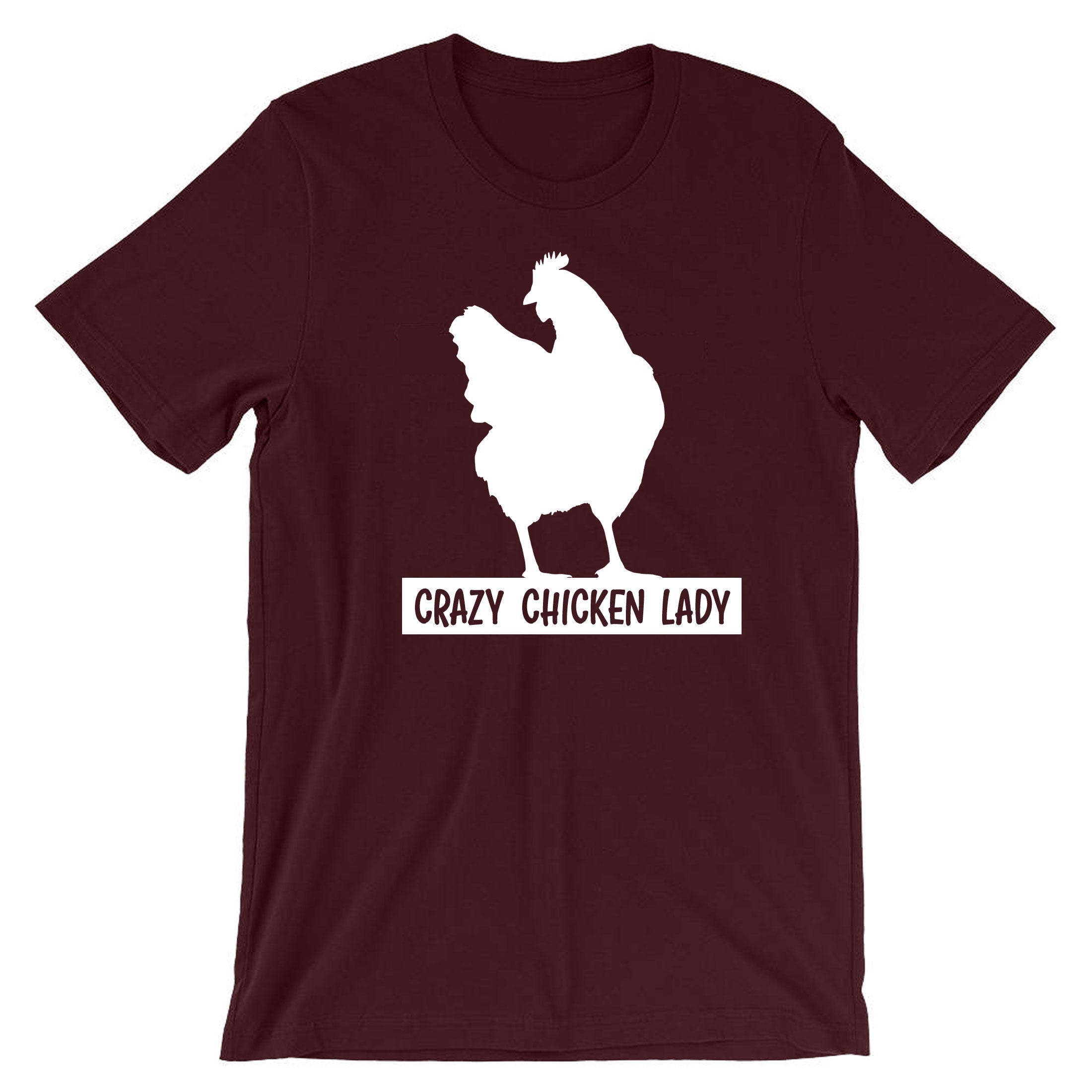 Crazy Chicken Lady Funny Ladies T Shirt Tshirt T-shirt Tee Shirt Adult Joke Humor Womens Birthday Gift Christmas Present Xmas