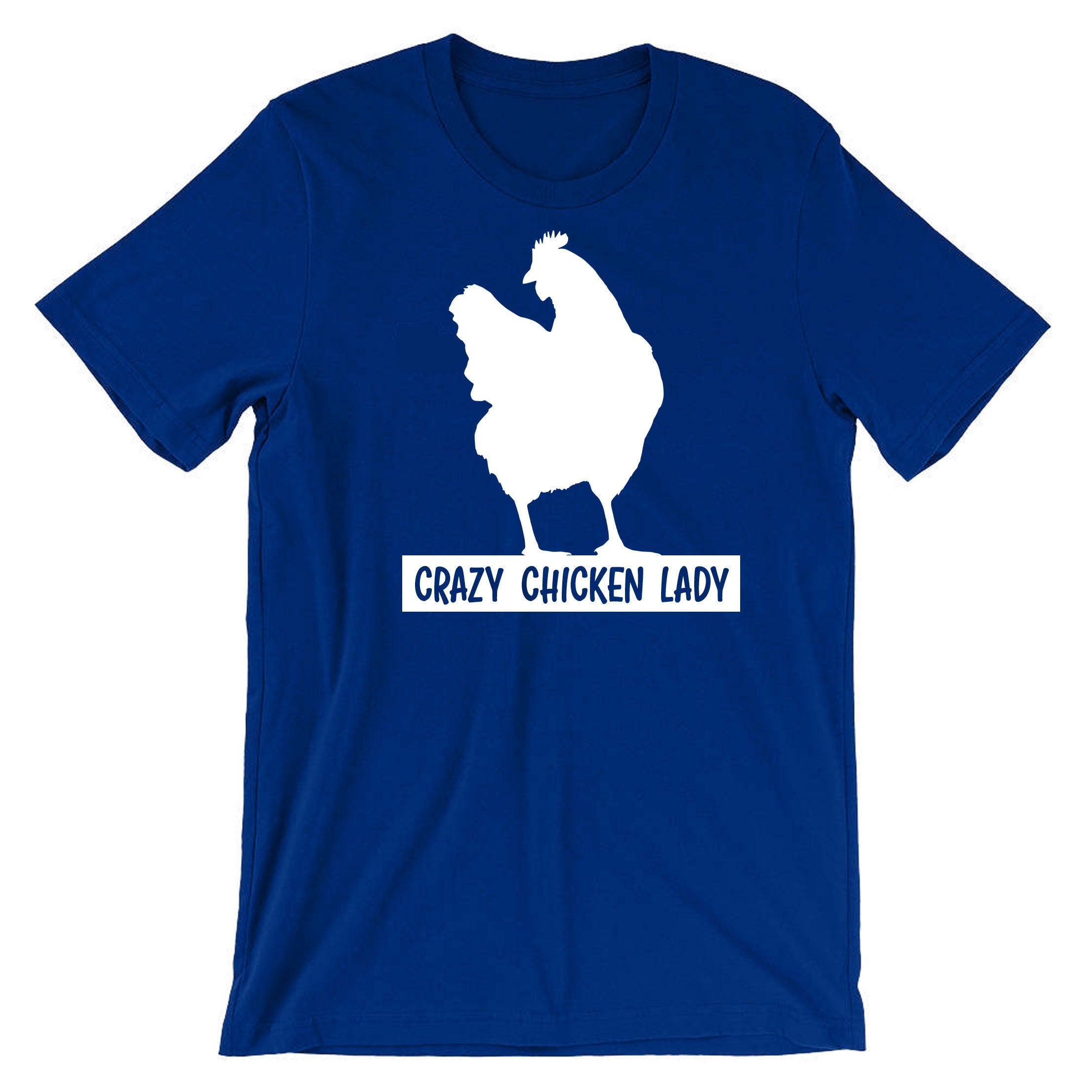 Crazy Chicken Lady Funny Ladies T Shirt Tshirt T-shirt Tee Shirt Adult Joke Humor Womens Birthday Gift Christmas Present Xmas