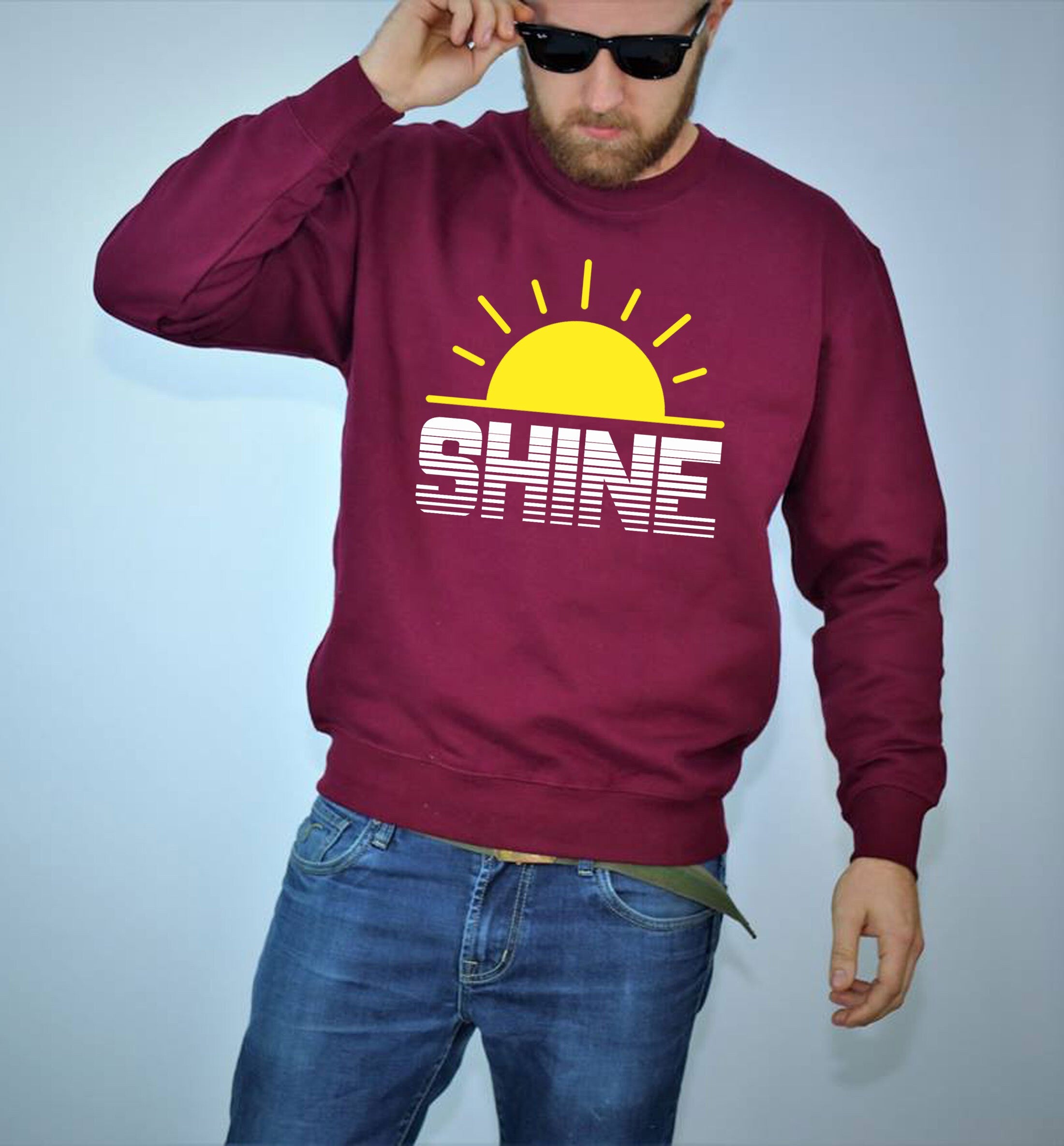 Shine Sunshine Sweatshirt Jumper Sweater Shirt Keep Shining Motivational Inspirational Birthday Gift Christmas present Top Unisex Ladies