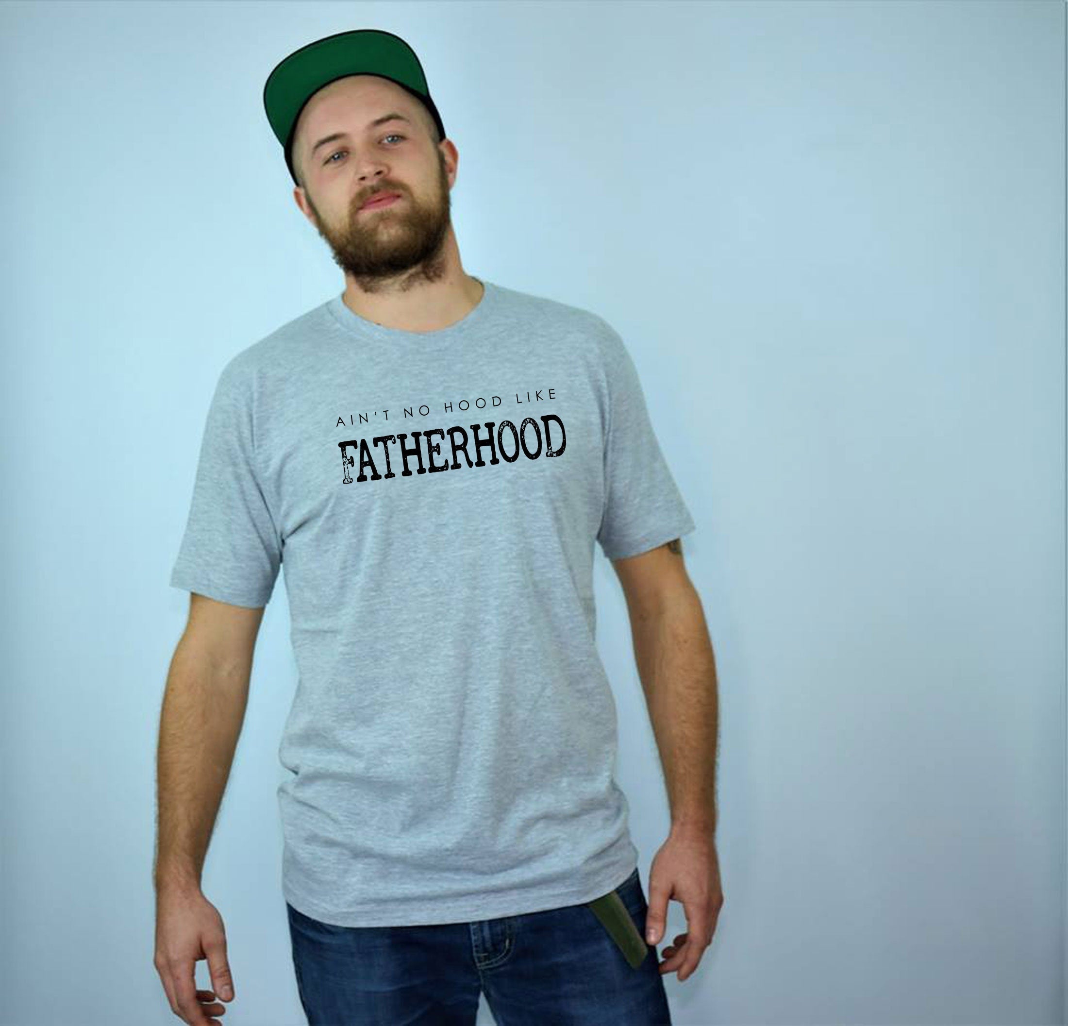 Ain't no Hood like fatherhood Best Gift for Father's Day Mens Tshirt T shirt T-shirt Tee Shirt Christmas Xmas Gift Present Dad Papa