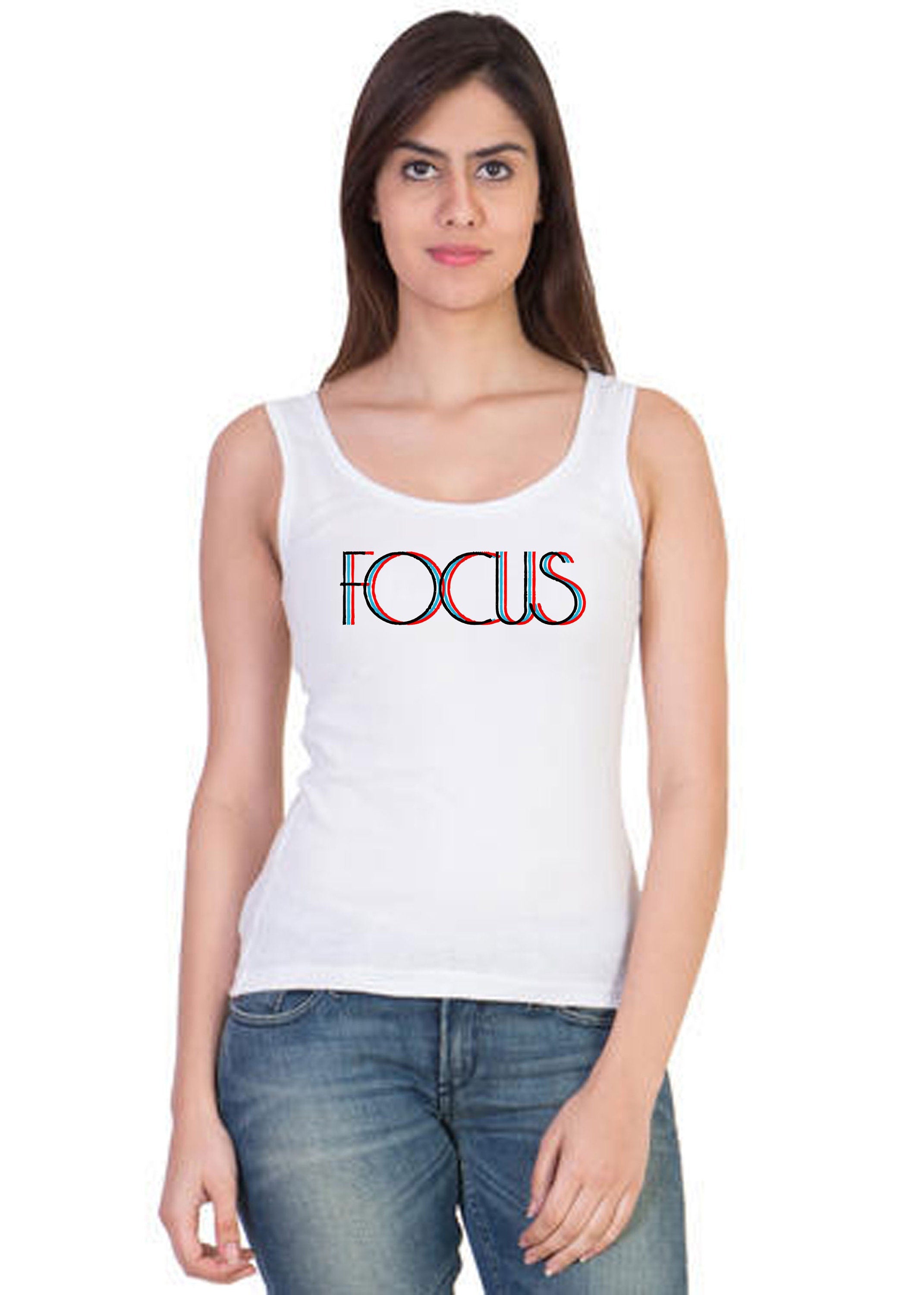 Focus Inspirational Motivational Vest Vests Top Tank Gym Workout Gift men Ladies Unisex Birthday Christmas Present Aim in Life Focus Top