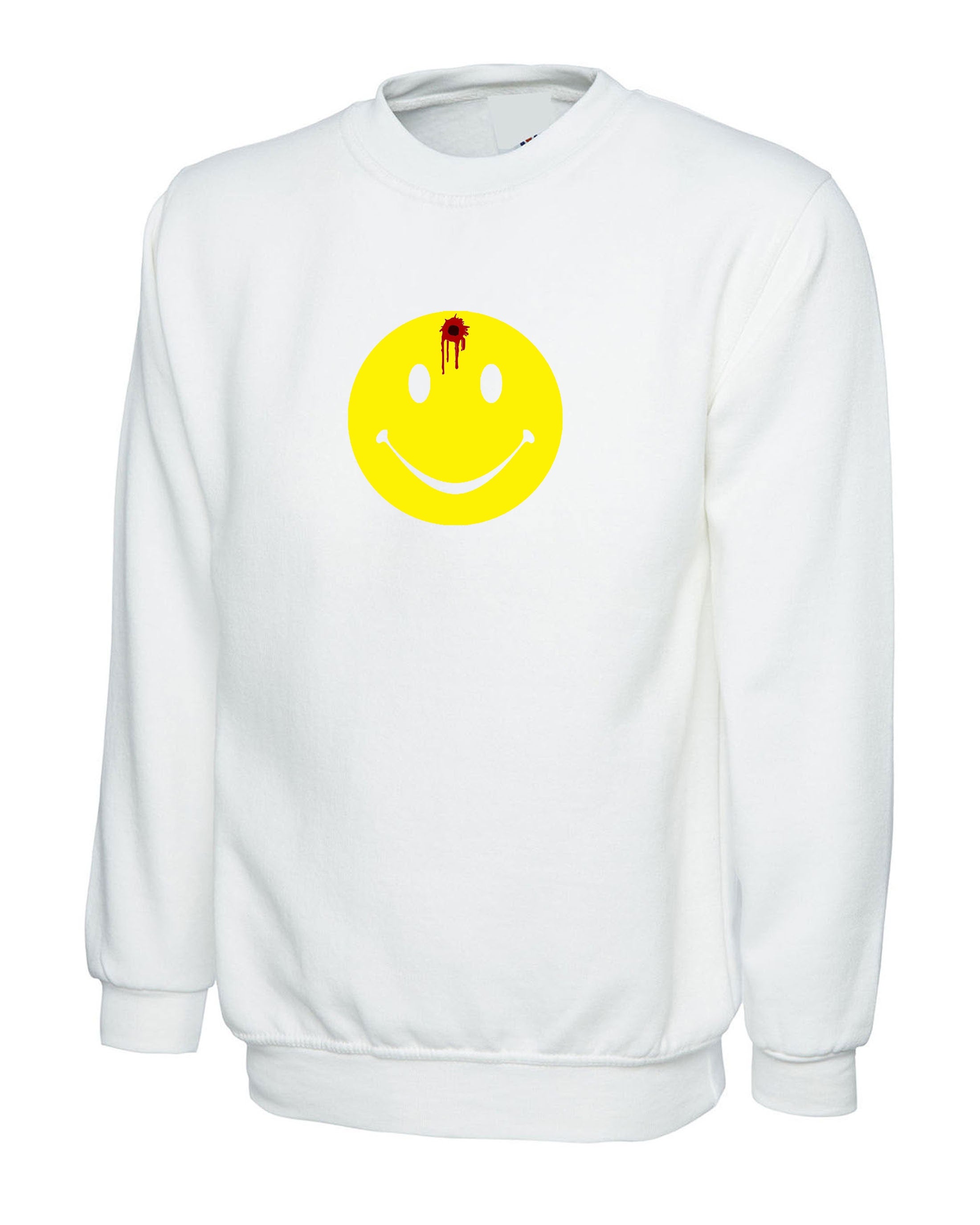 Smile Face Bullet Sarcastic Graphic Gift Idea Cool Adult Emoticon Emoji Shirts Sweatshirt Jumper Sweater shirt Xmas Birthday Gift