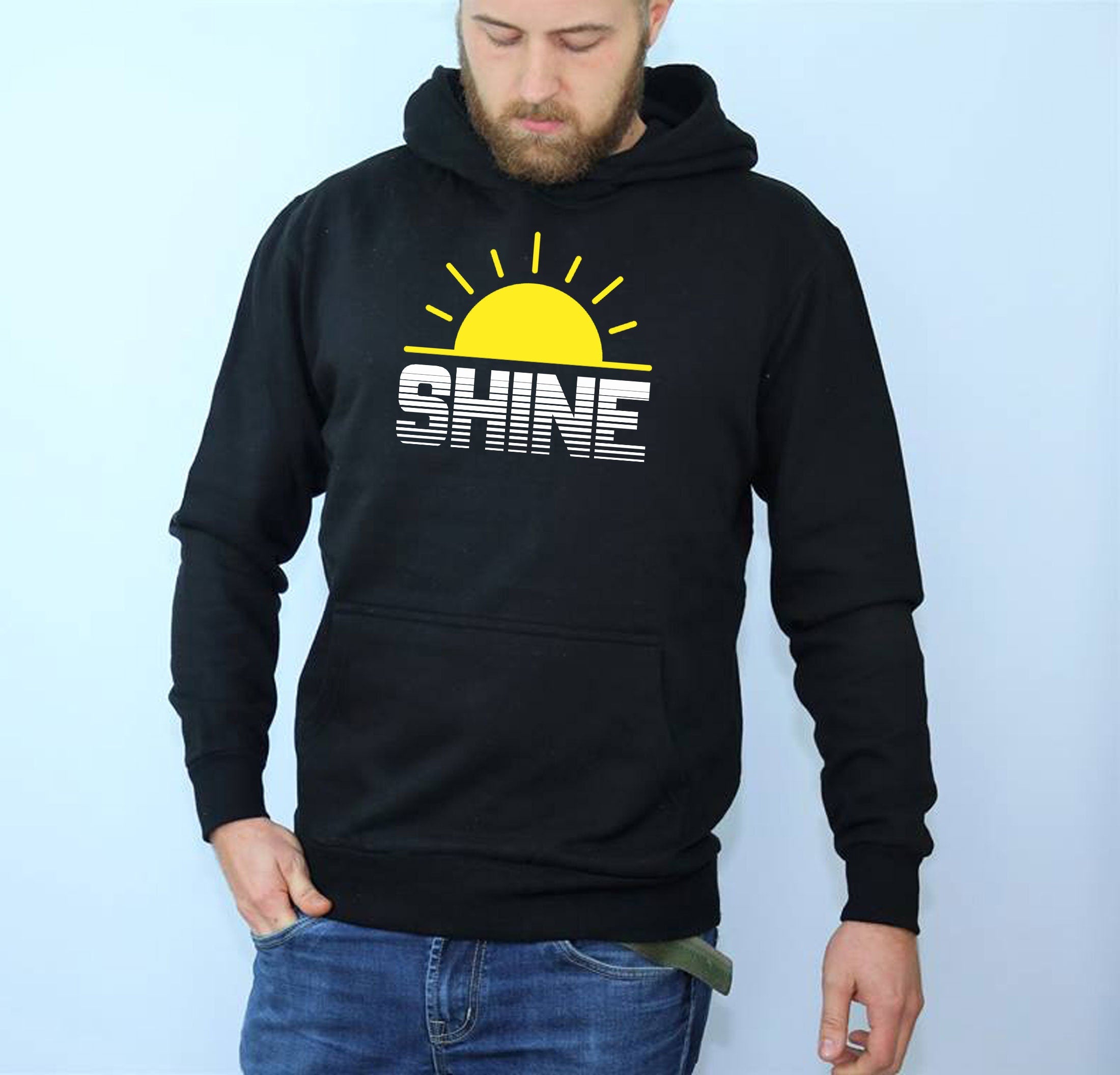 Shine Sunshine Hoodie Hoody Hood Hooded Keep Shining Motivational Inspirational Birthday Gift Christmas present Top Unisex Ladies