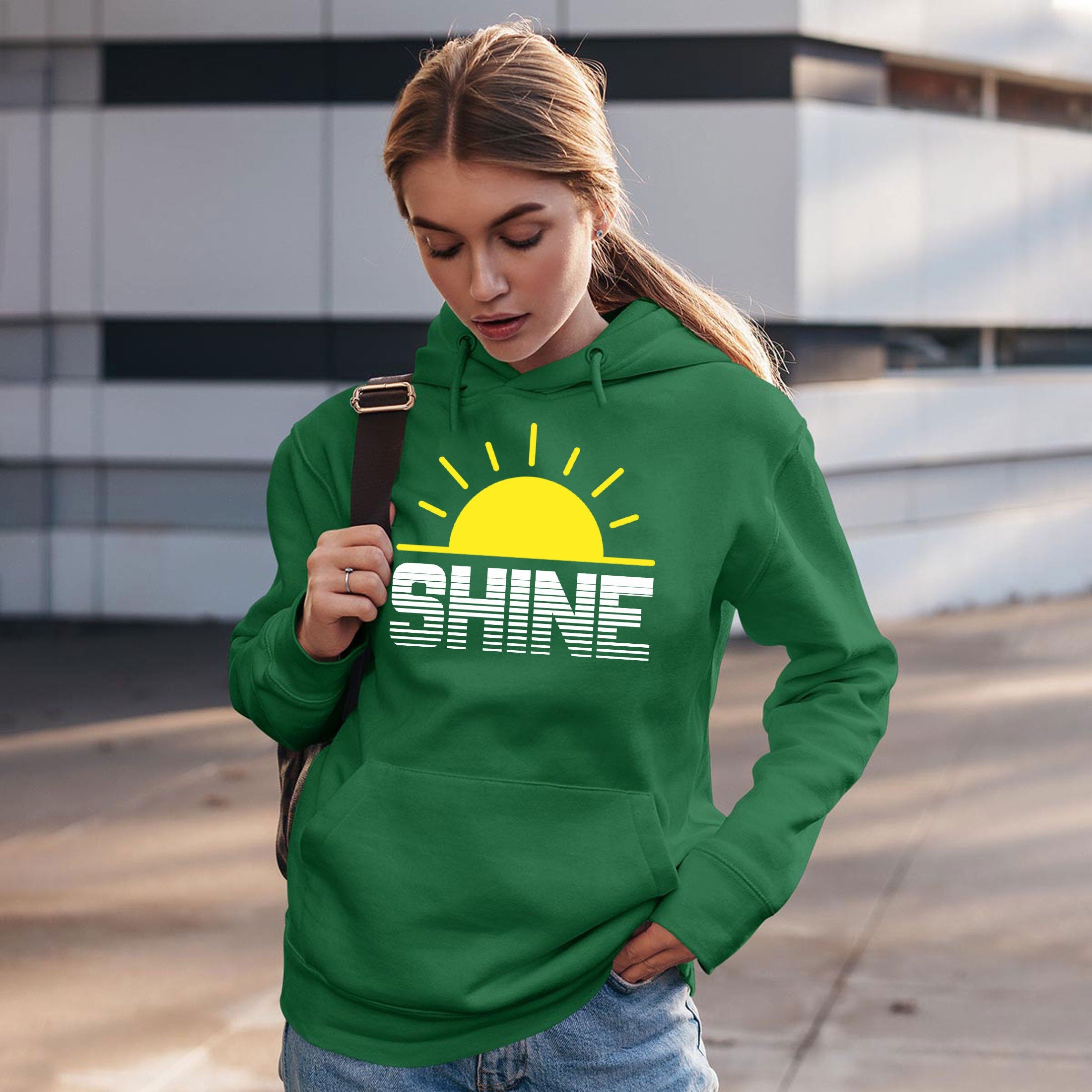 Shine Sunshine Hoodie Hoody Hood Hooded Keep Shining Motivational Inspirational Birthday Gift Christmas present Top Unisex Ladies