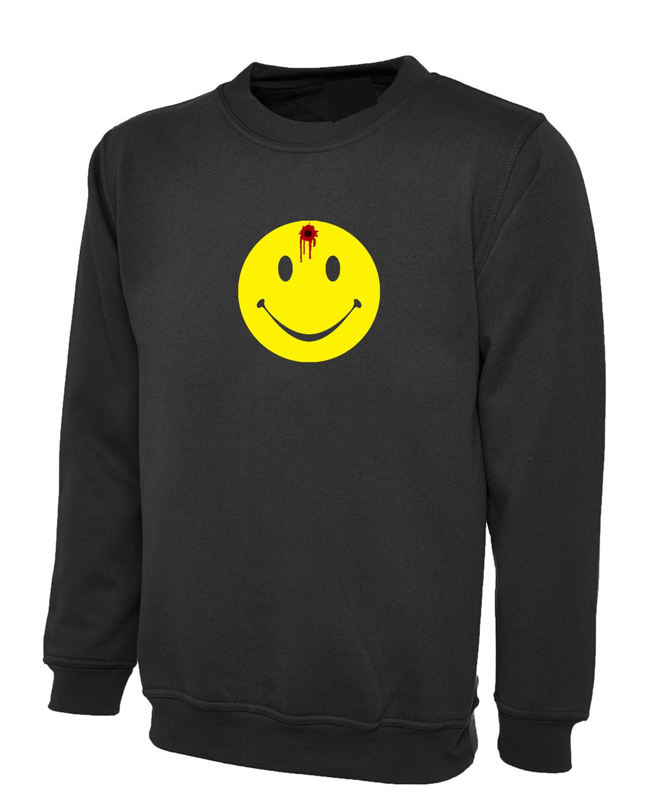 Smile Face Bullet Sarcastic Graphic Gift Idea Cool Adult Emoticon Emoji Shirts Sweatshirt Jumper Sweater shirt Xmas Birthday Gift