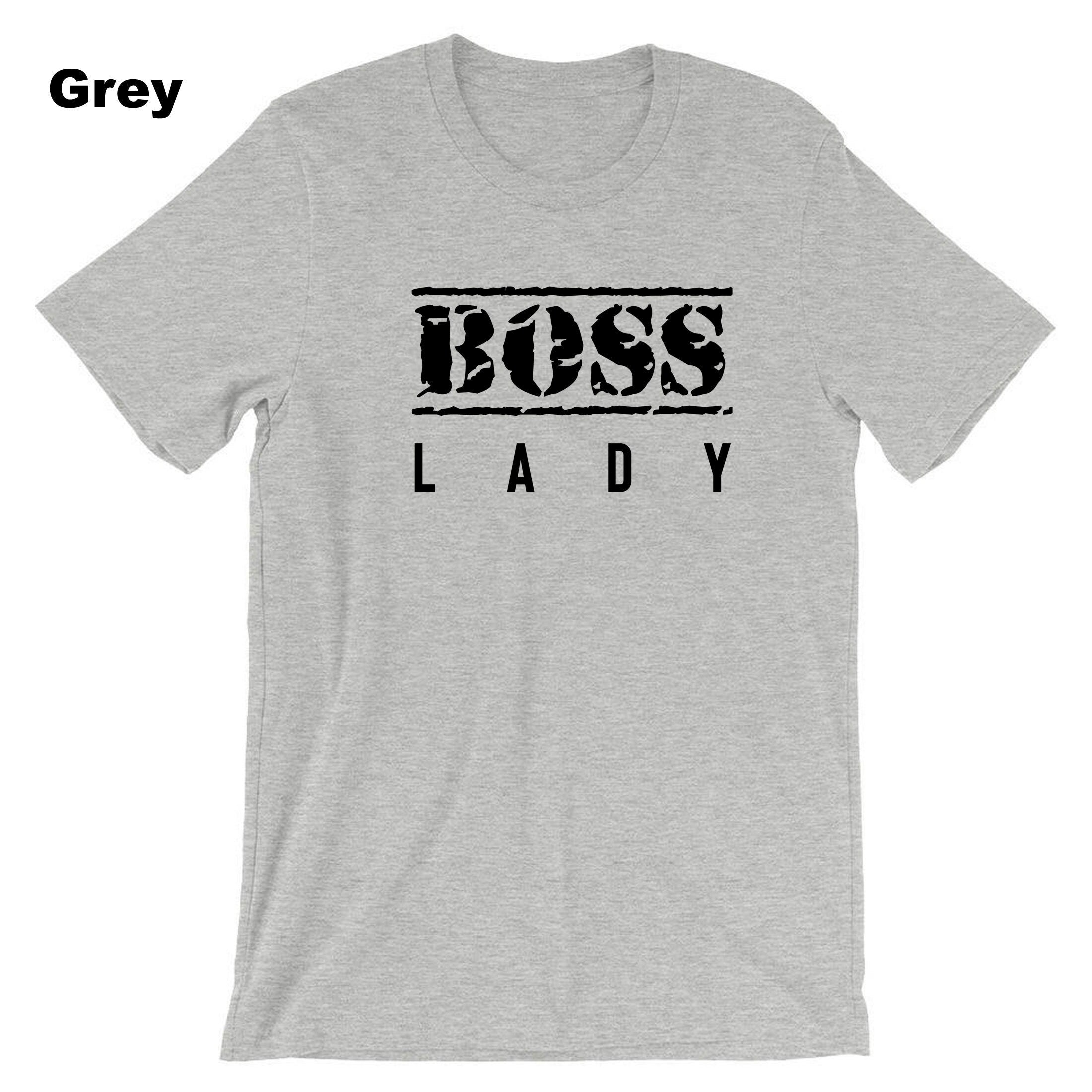 BOSS LADY T-shirt T shirt Tshirt Tee Shirt New Womens Ladies Funny Married Gift for Wife Fiancee Girlfriend Birthday Top Christmas Joke