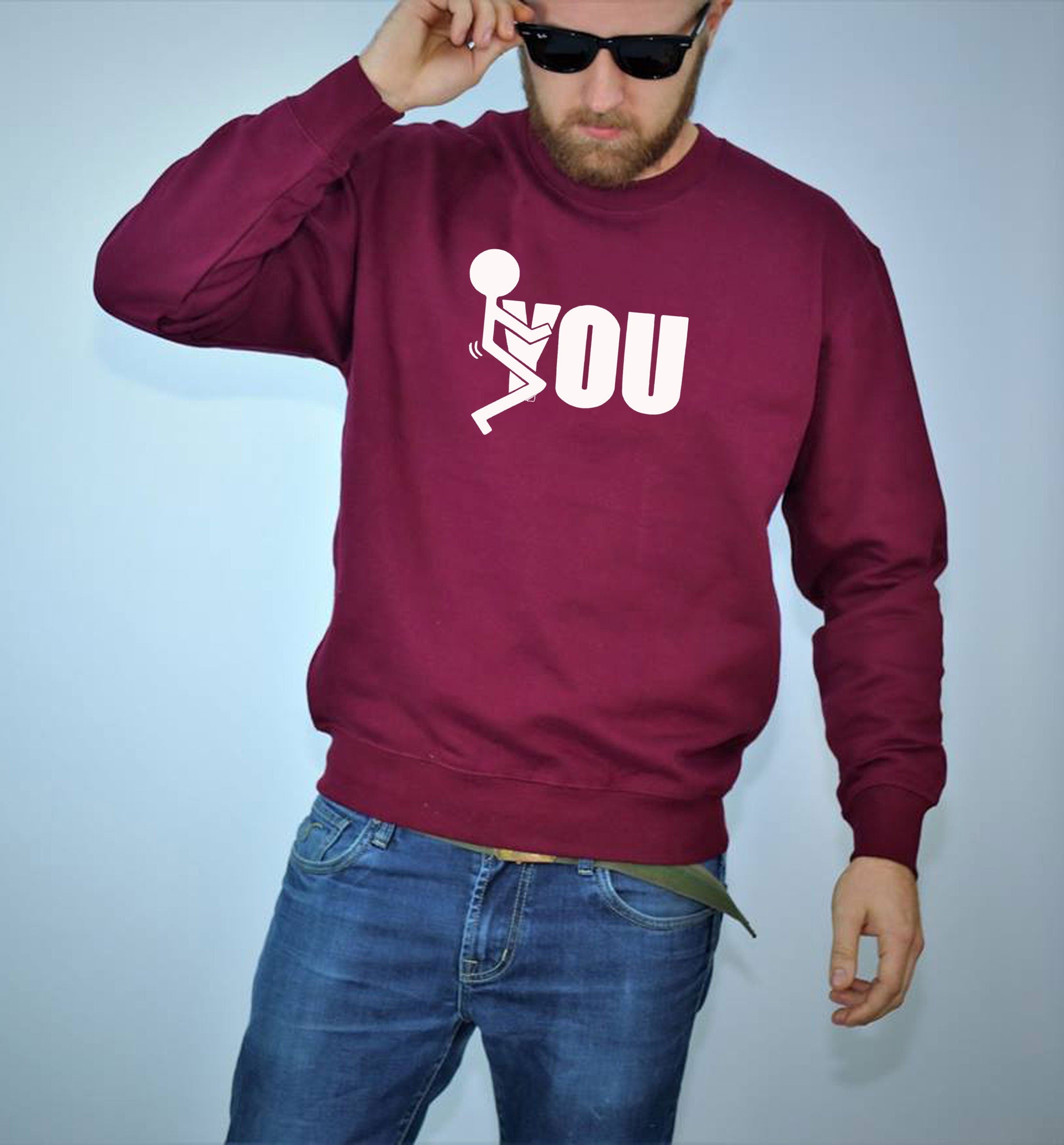 F**K You Funny Rude Sarcastic Sweatshirt Jumper Sweater shirt gift for Friend Birthday Valnetines Top Unisex Mens Top Ladies Humor Adult