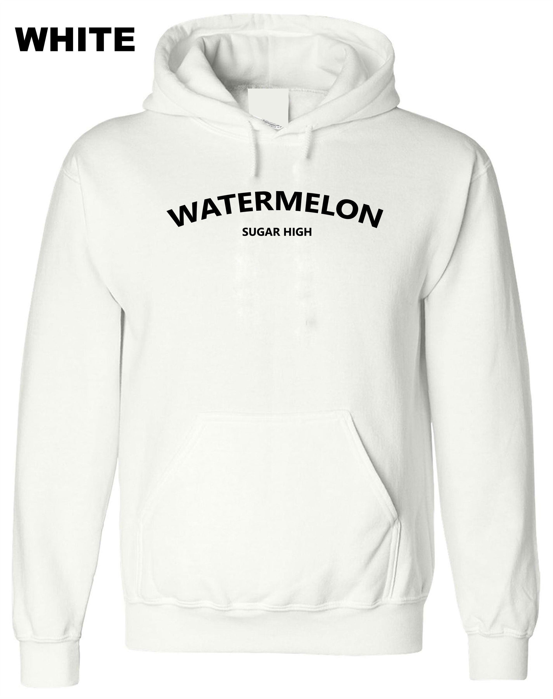 Funny Ladies Wastermelon Hoodie Hoody Hood Hooded Sugar High Joke Humor Naught Unisex Birthday Gift Christmas Xmas Womens