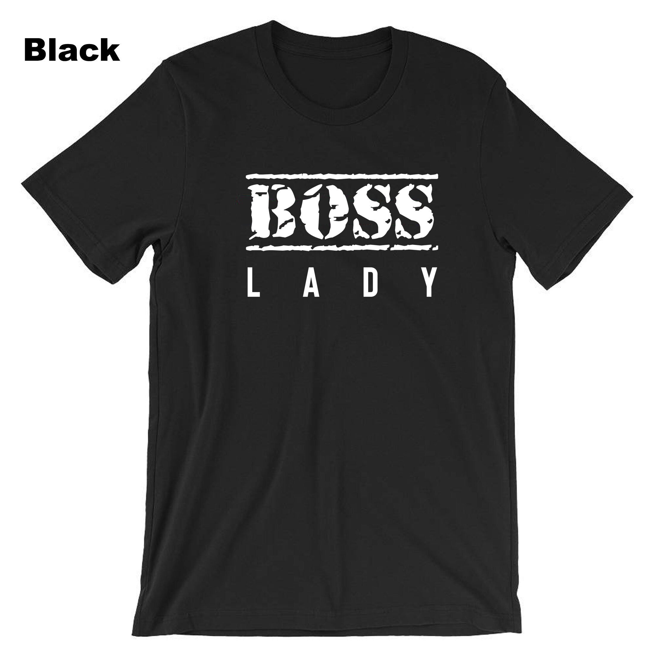 BOSS LADY T-shirt T shirt Tshirt Tee Shirt New Womens Ladies Funny Married Gift for Wife Fiancee Girlfriend Birthday Top Christmas Joke