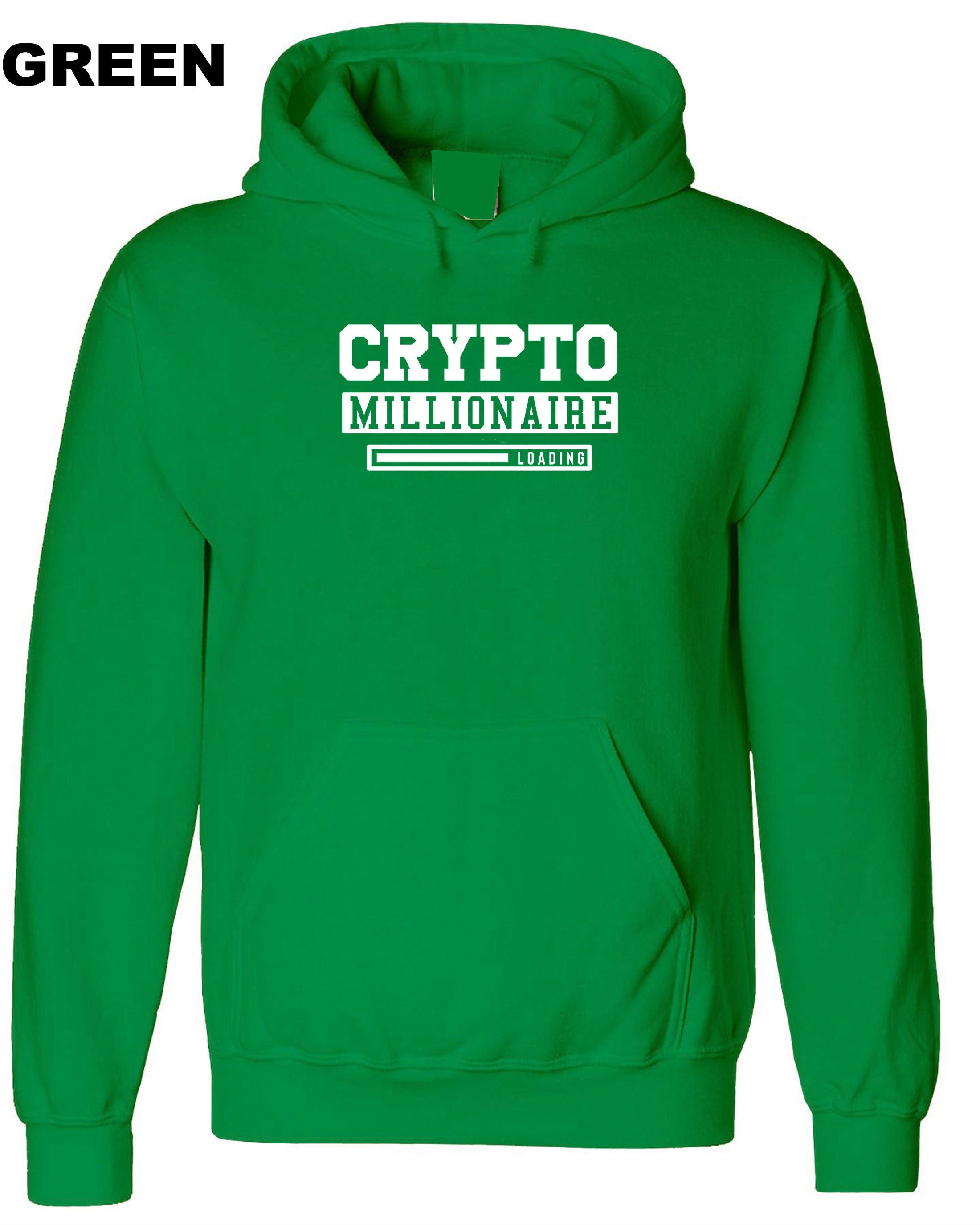 Funny Crypto Millionaire Hoodie Hoody Hood Hooded Millionaire Any Day now Cryotp currency Trading gift mining Top Unisex Joke