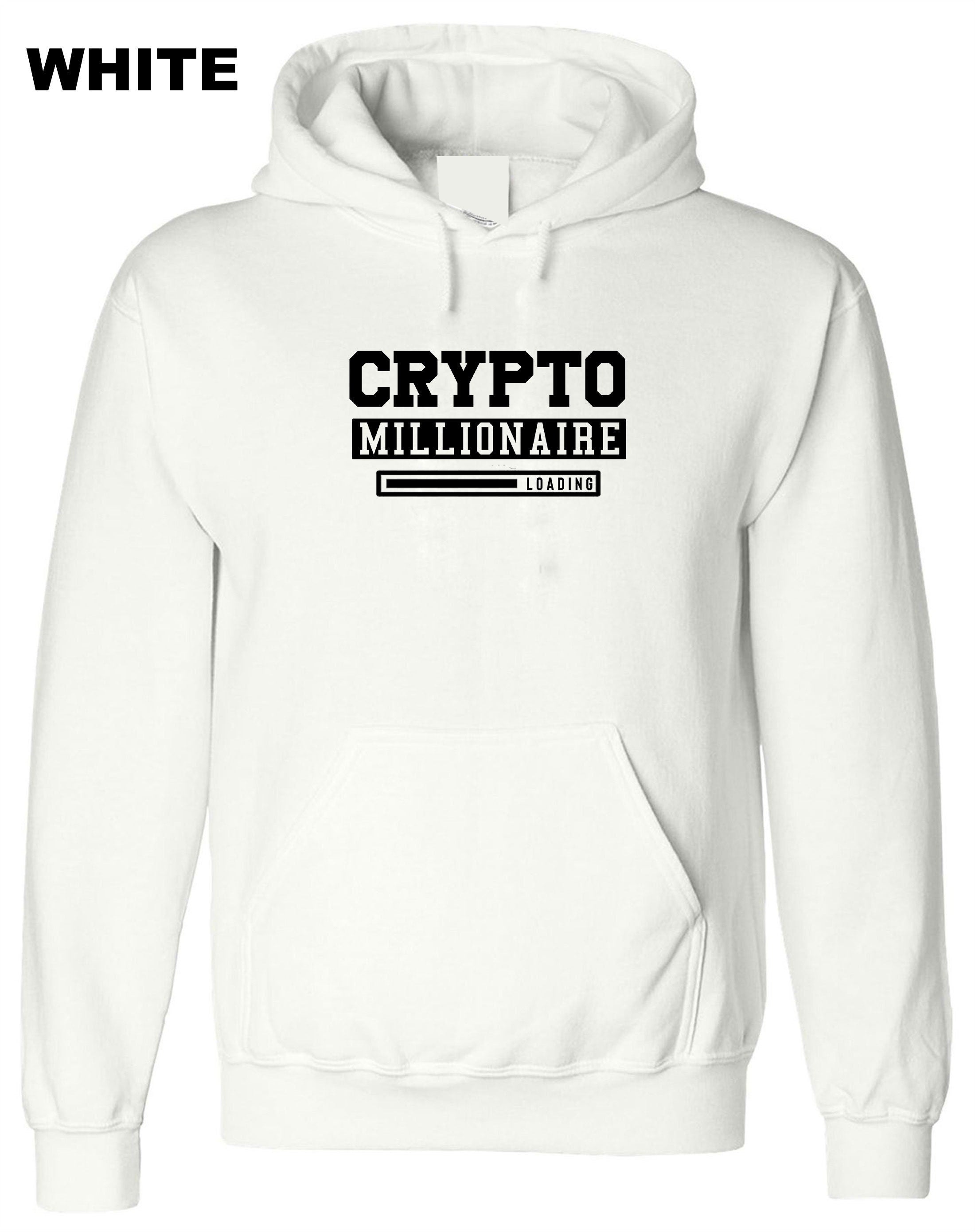 Funny Crypto Millionaire Hoodie Hoody Hood Hooded Millionaire Any Day now Cryotp currency Trading gift mining Top Unisex Joke