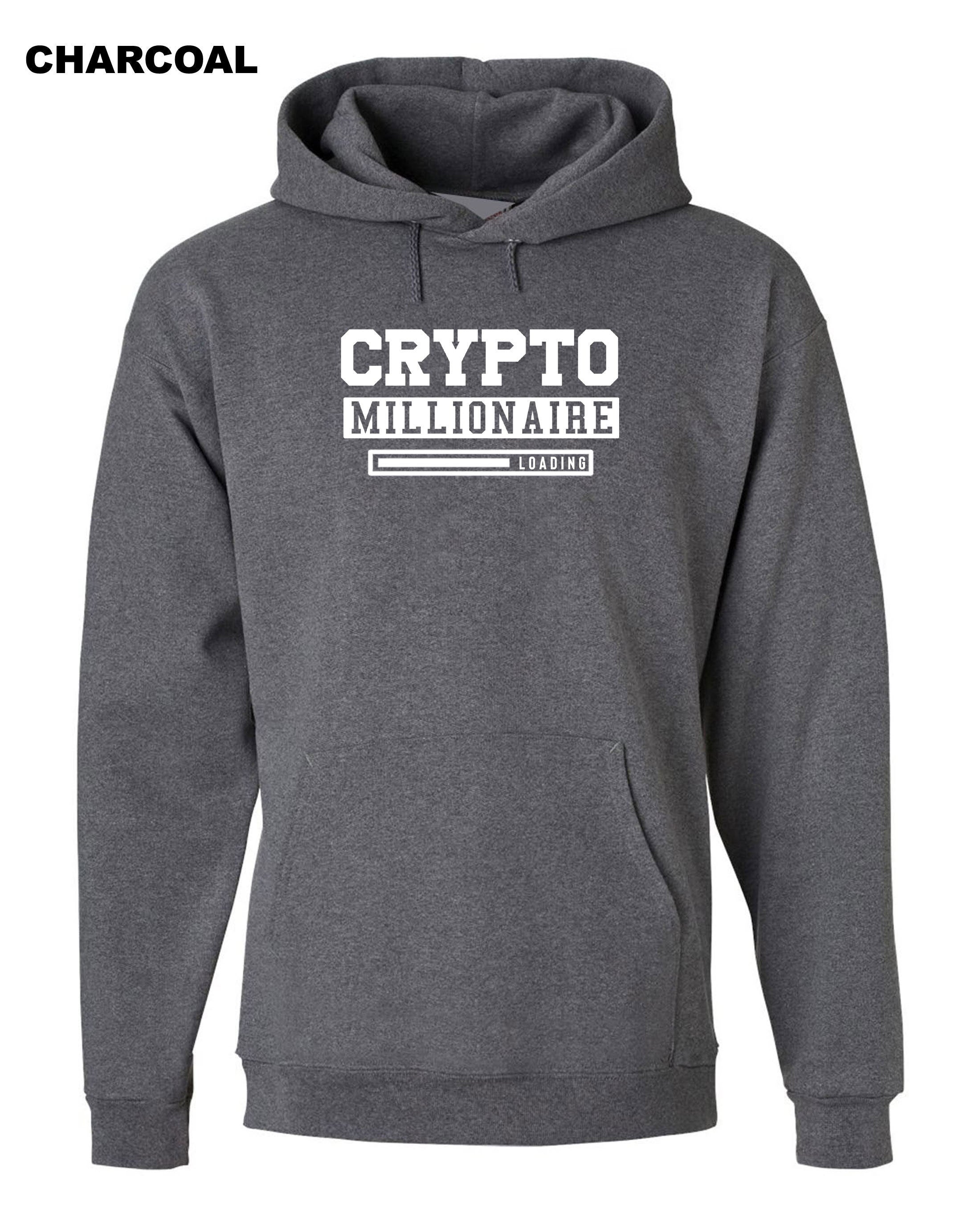 Funny Crypto Millionaire Hoodie Hoody Hood Hooded Millionaire Any Day now Cryotp currency Trading gift mining Top Unisex Joke