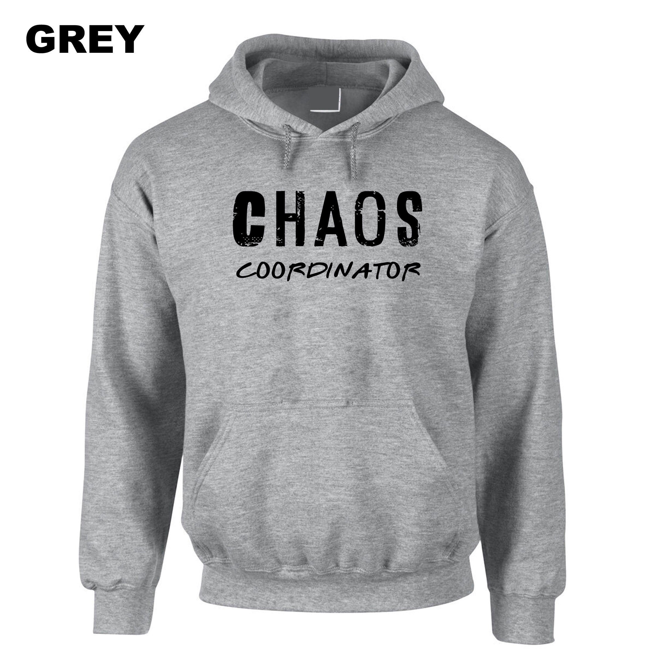 CHAOS coordinator Hoodie Hoody Hood Hooded Humor Funny Joke Gift for Mother Mother's Day Birthday Father's Day Super Mom Christmas