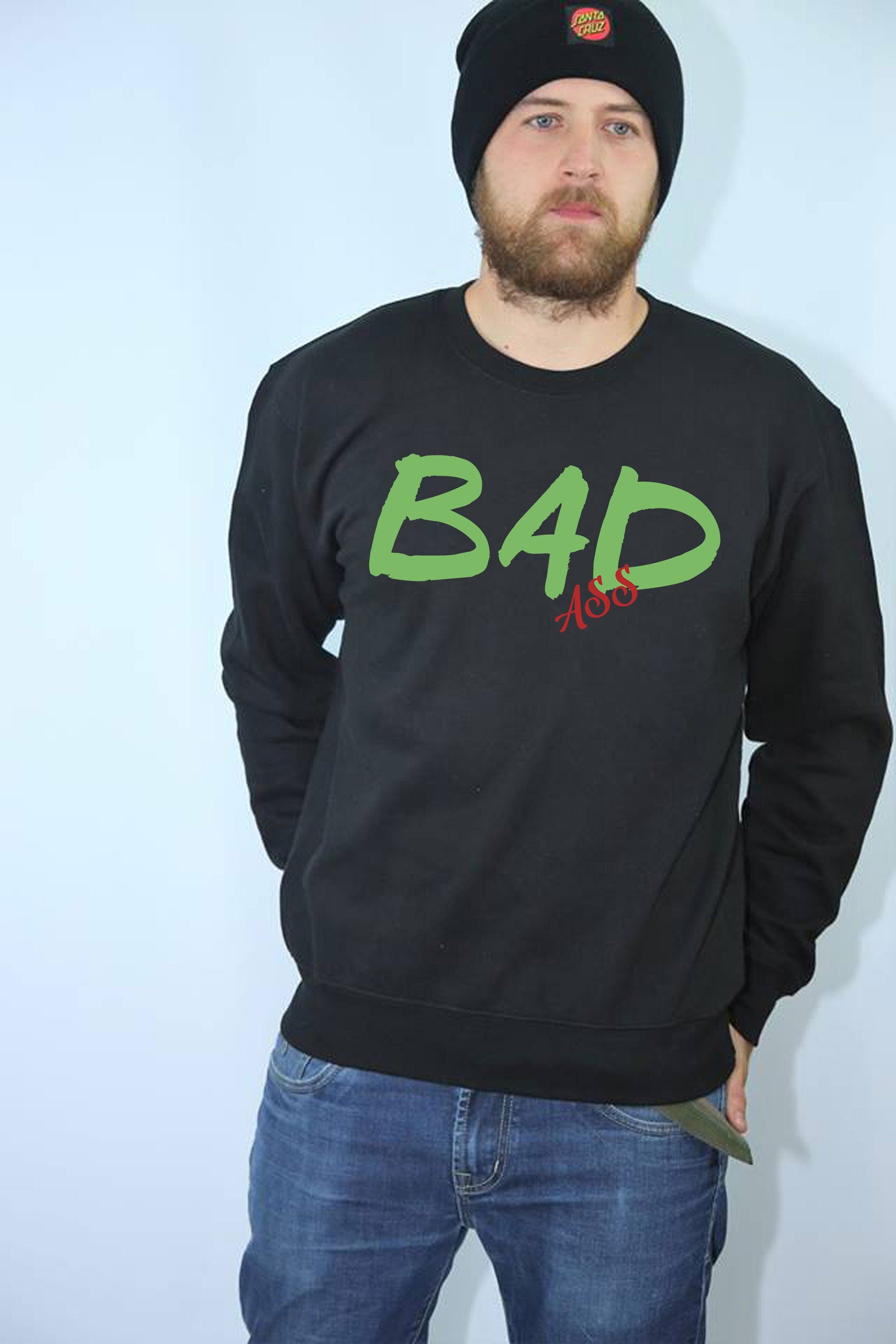 Badass Sweatshirt badass Jumper Cocky Cool and Hardcore, Badass tee, Funny Sweater shirt Cocky tee, Badass mom, Badass dad, Baseball shirt