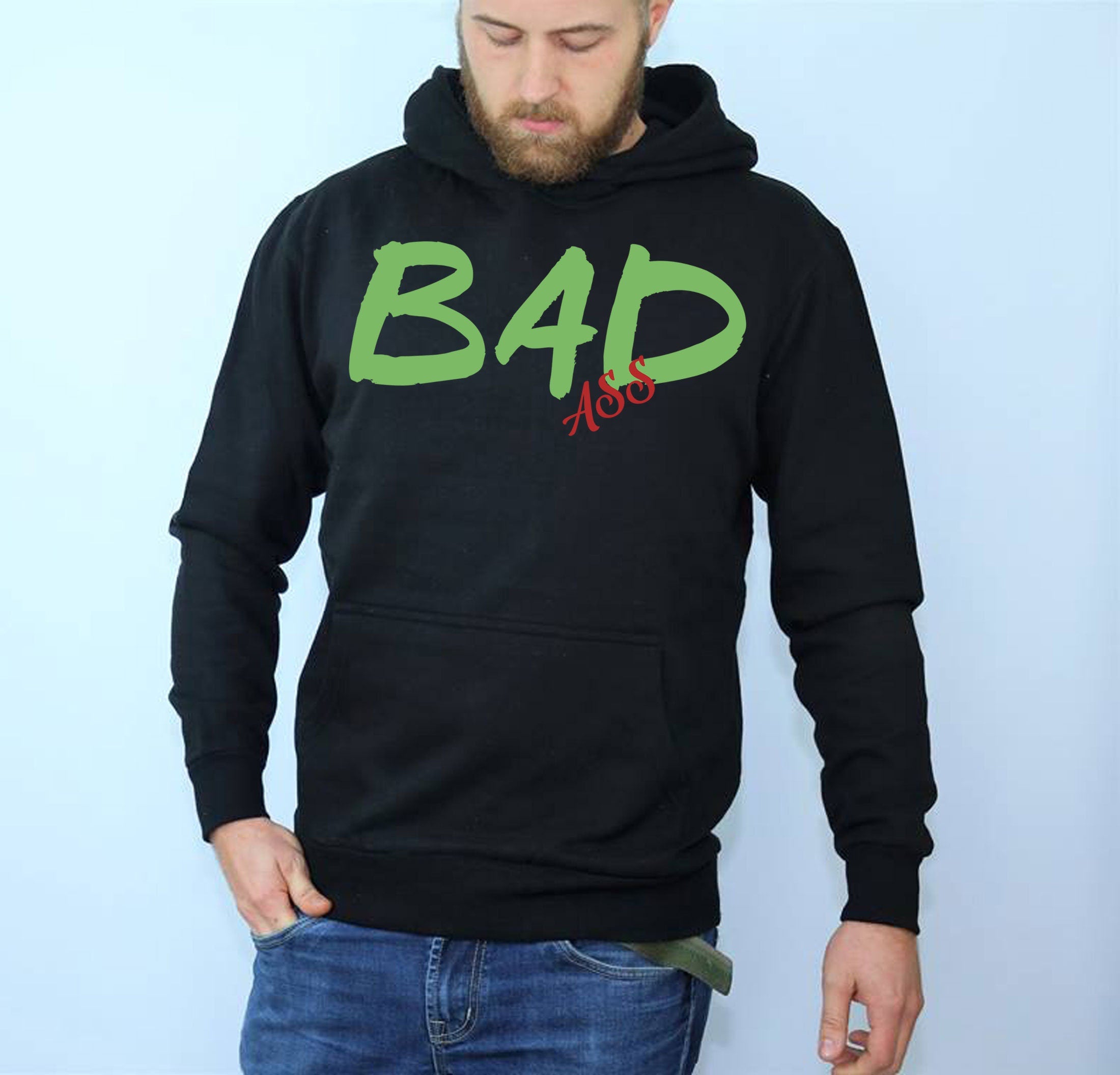 Badass Hoodie Hood badass Hoody Cocky Cool and Hardcore, Badass , Funny Hooded Cocky  Badass mom, Badass dad, Baseball shirt