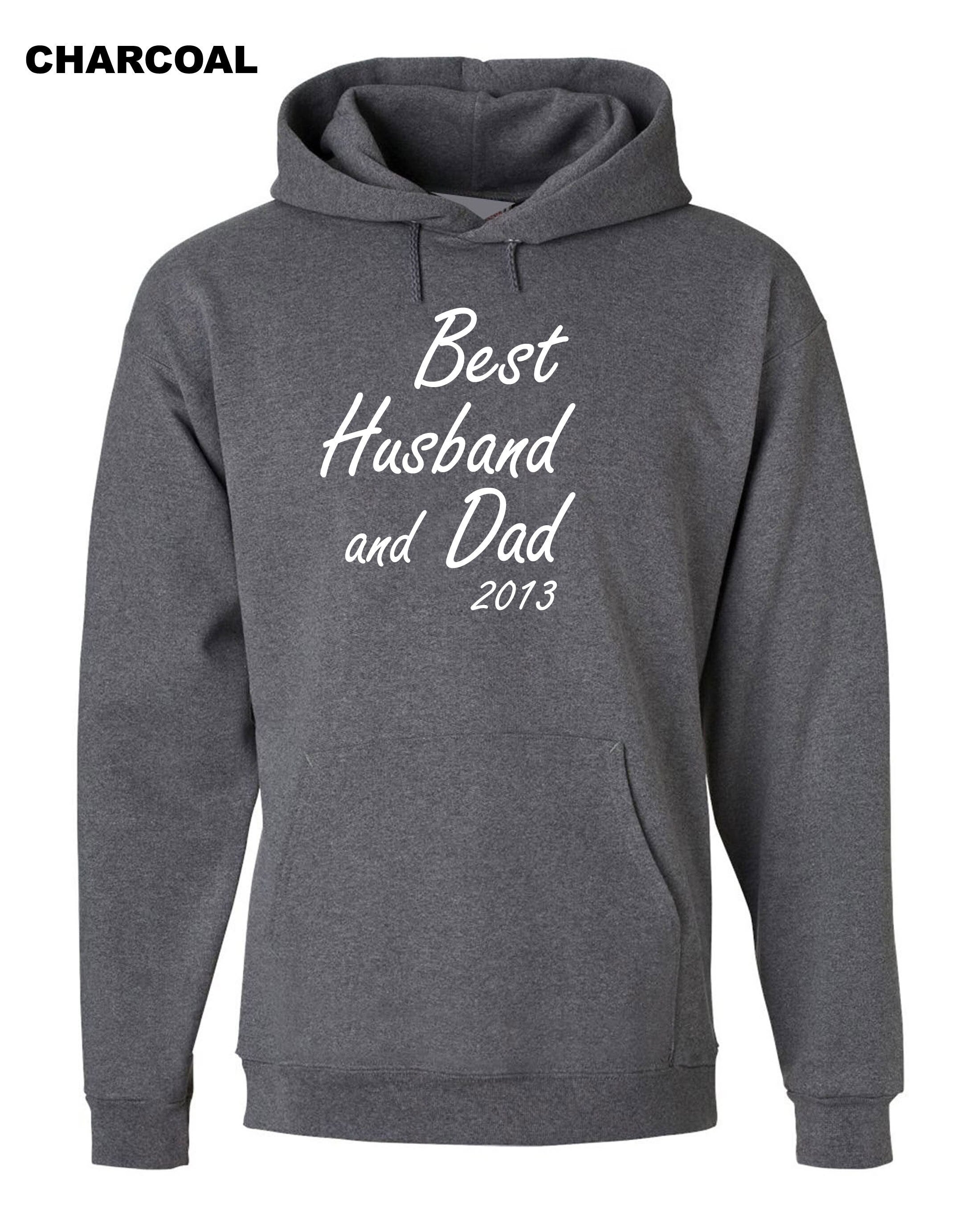 Best Husband And Dad (Custom Year) Customised Personalised Father's Day Hoodie Hoody Hood Hooded Dad Husband Birthday Present Funny