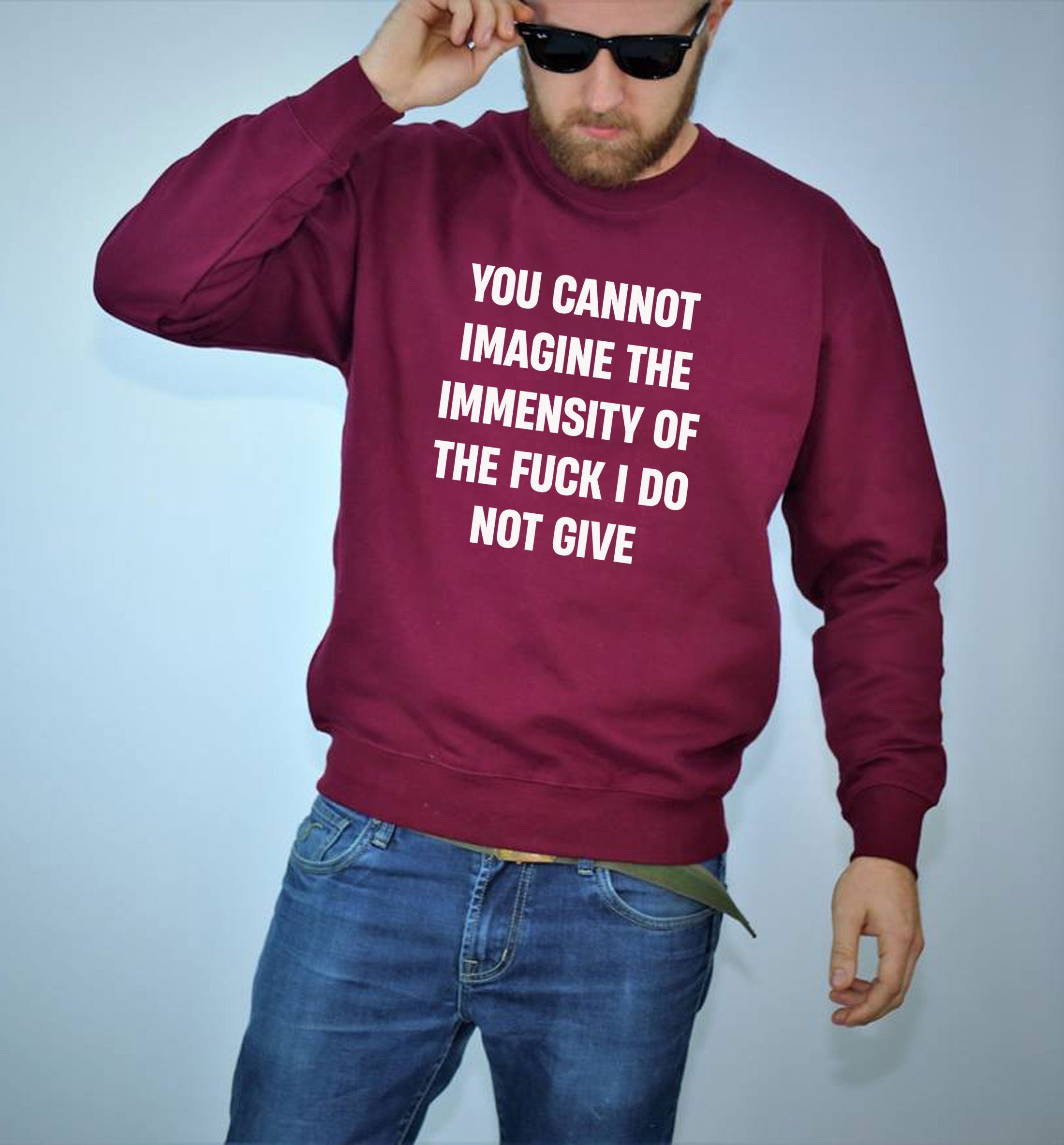 You cannot imagine the immensity of the F**K i do not give Sweatshirt Jumper Sweater shirt Joke Humor Sarcastic Unisex Gift Birthday Xmas