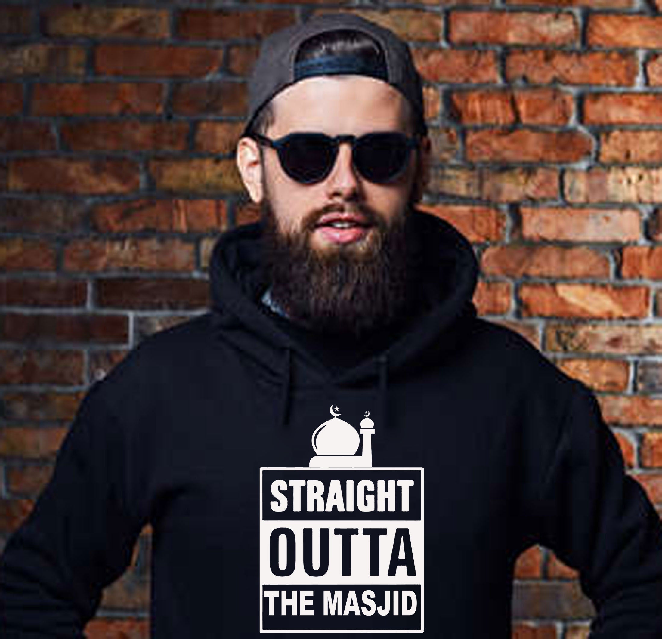 Straight Outta The Masjid Hoodie Hoody Hood Hooded Muslim's Festival Eid Ramadan Ramzan Gift Fasting Month Holy Month Shirt