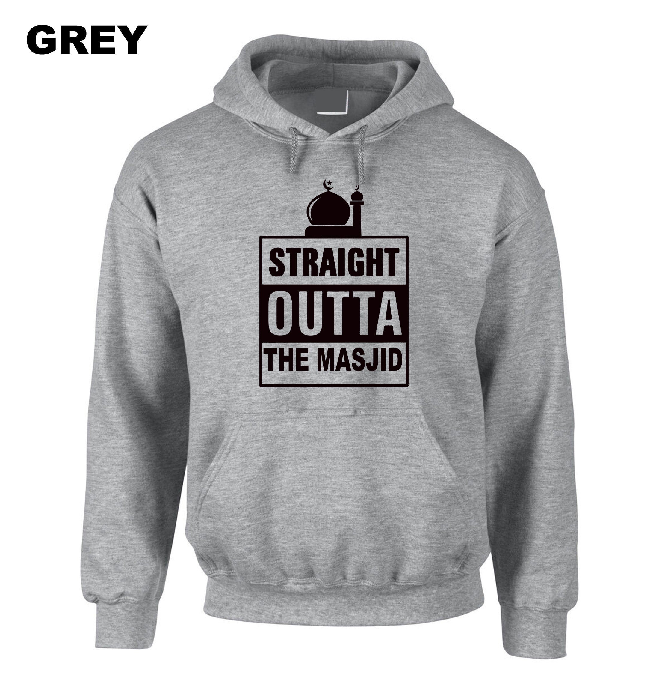 Straight Outta The Masjid Hoodie Hoody Hood Hooded Muslim's Festival Eid Ramadan Ramzan Gift Fasting Month Holy Month Shirt