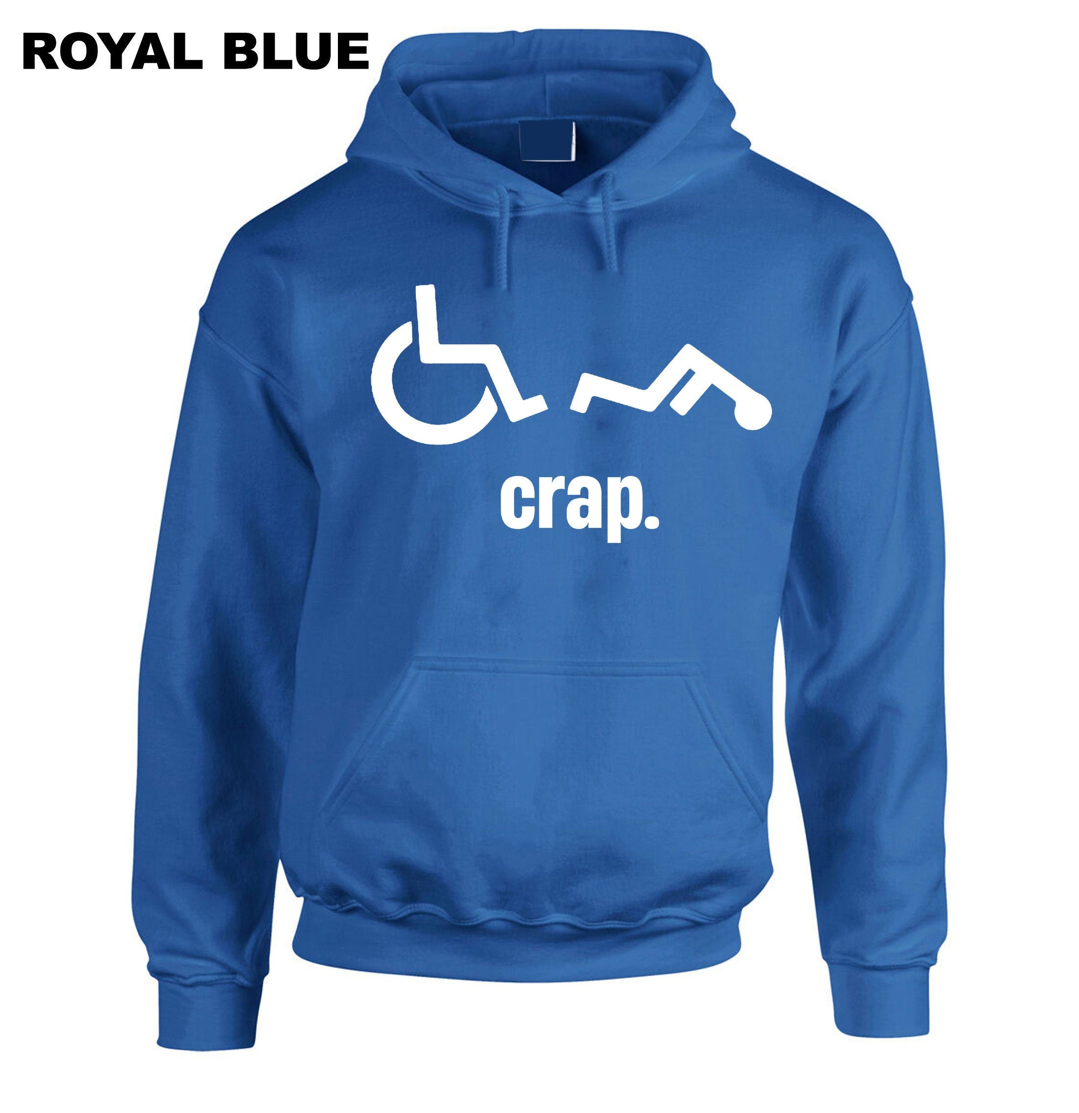 Oh Crap Wheelchair Fall Man Mens Men Funny Unisex Hoodie Hoody Hood Hooded Birthday Present Gift Prank Humor Rude Xmas Gift