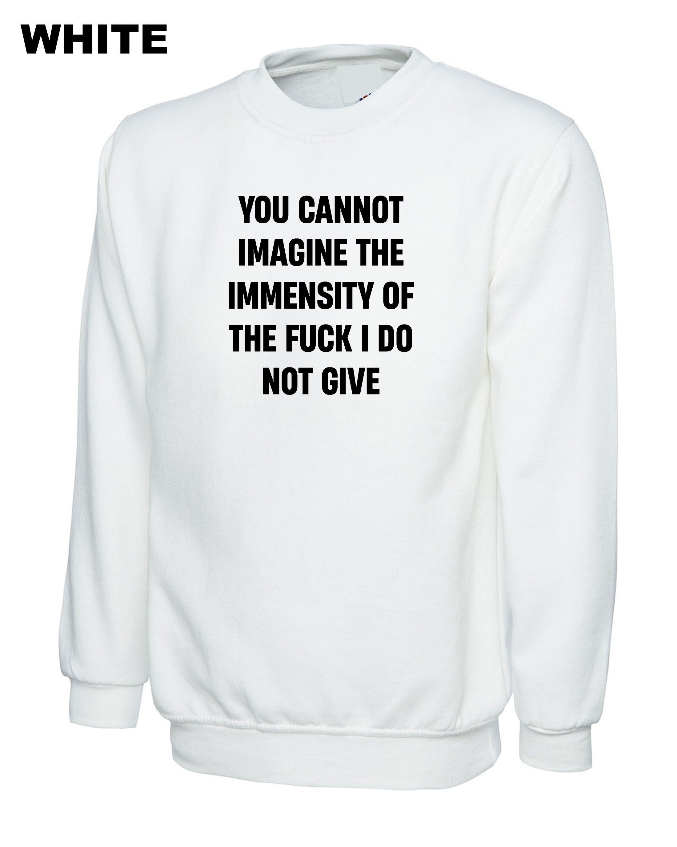 You cannot imagine the immensity of the F**K i do not give Sweatshirt Jumper Sweater shirt Joke Humor Sarcastic Unisex Gift Birthday Xmas